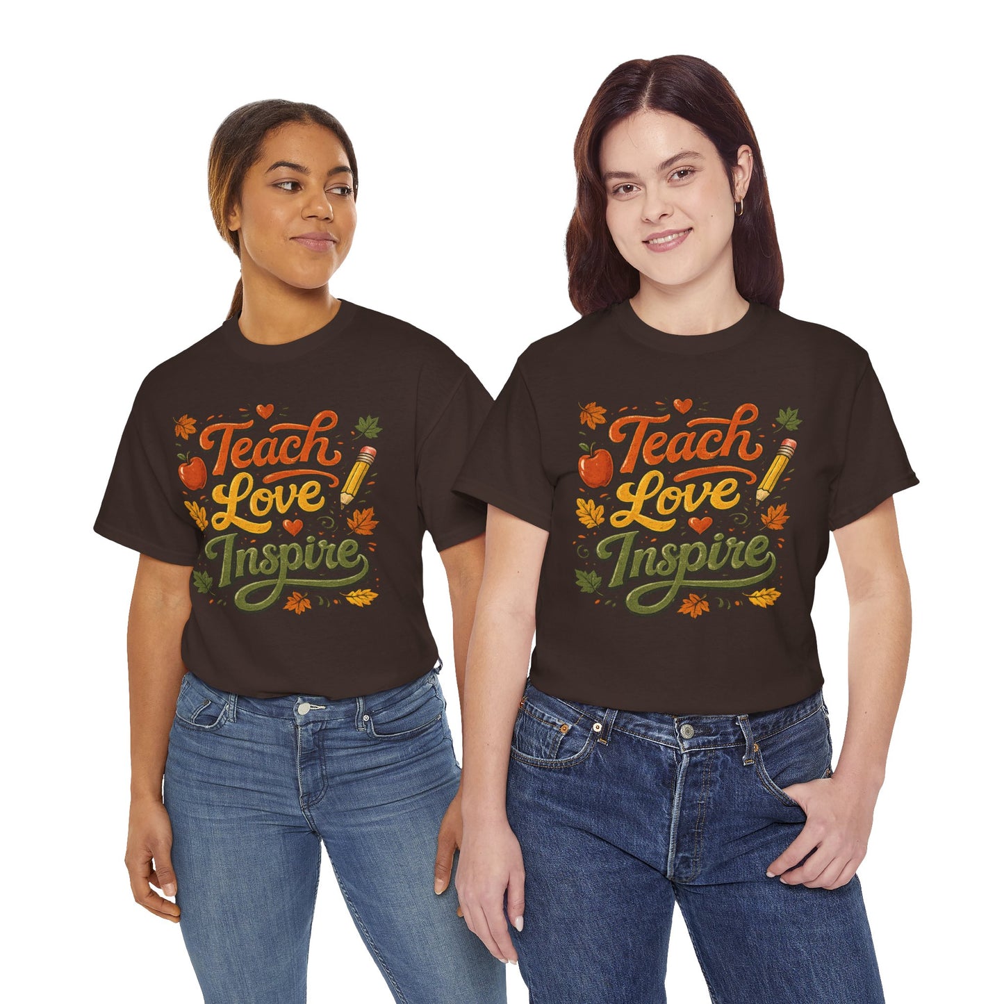 Teach Love Inspire T‑Shirt — Autumn Teacher Appreciation Tee