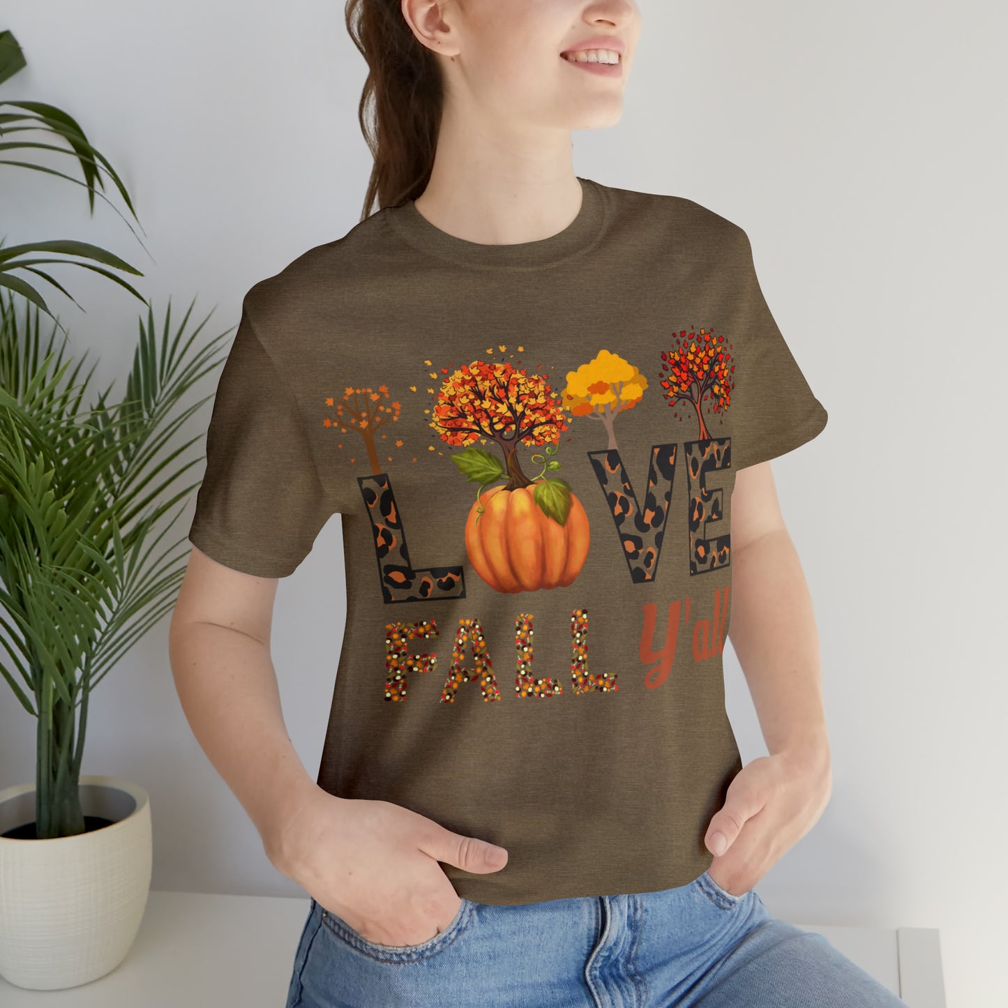 Leopard Print Love Fall Y'all, Fall shirt, Fall lover gift