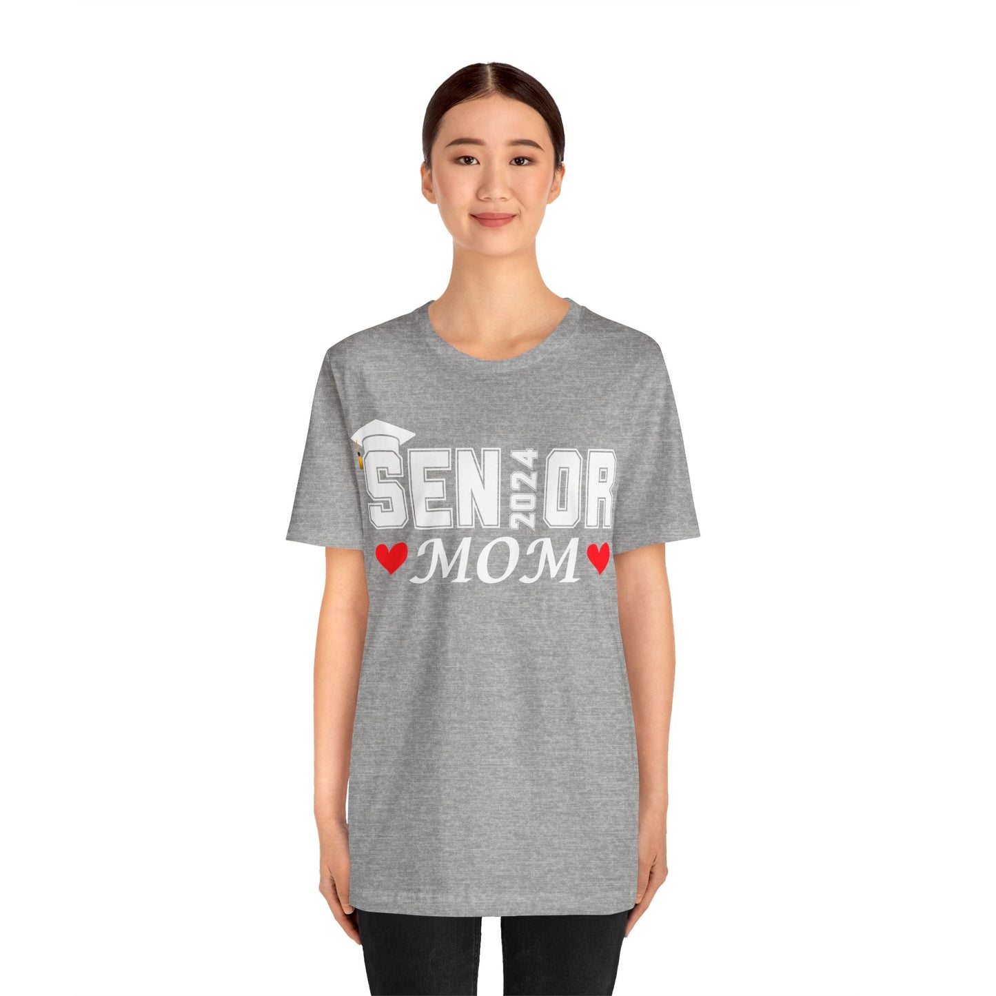 Senior Mom Class of 2024 T-Shirt Pink, Proud Senior Mom Shirt Graduation 2024