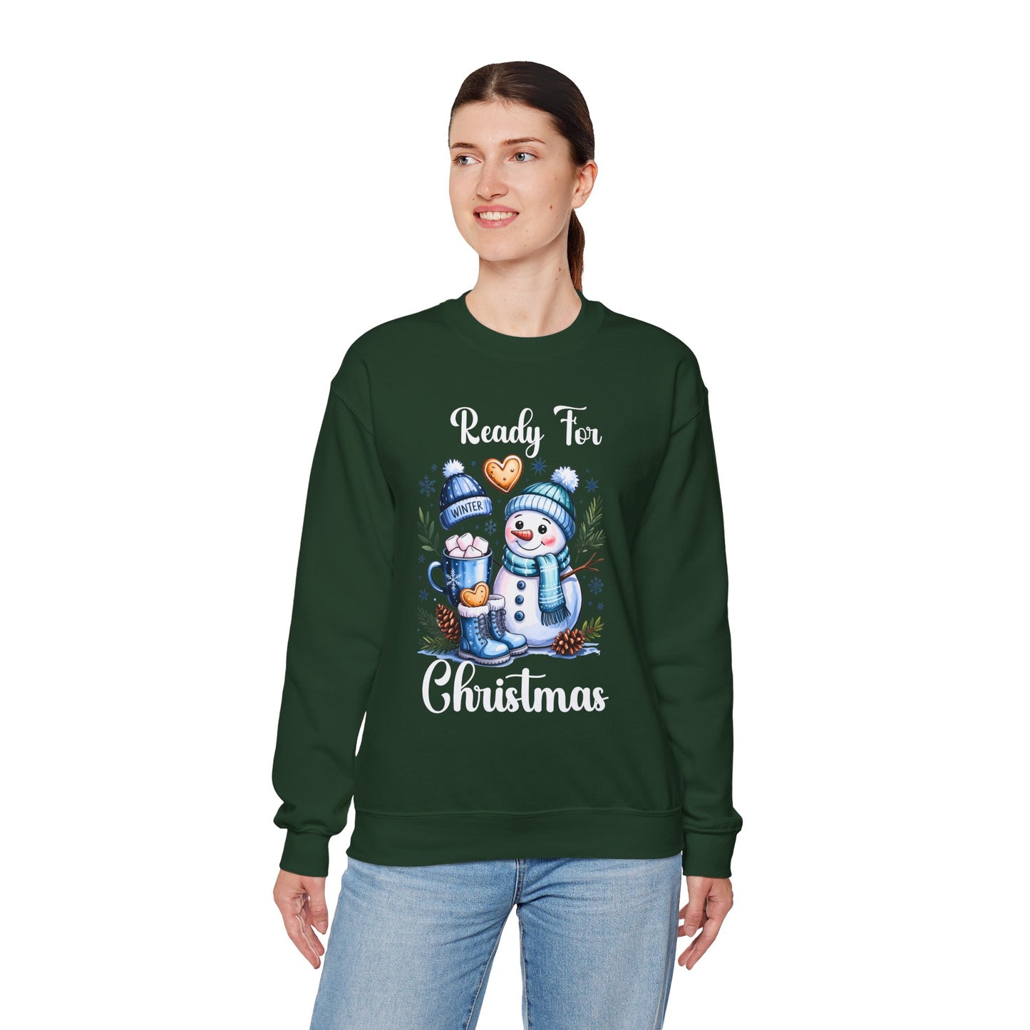 Snowman Christmas Crewneck Sweatshirt - Ready for Christmas