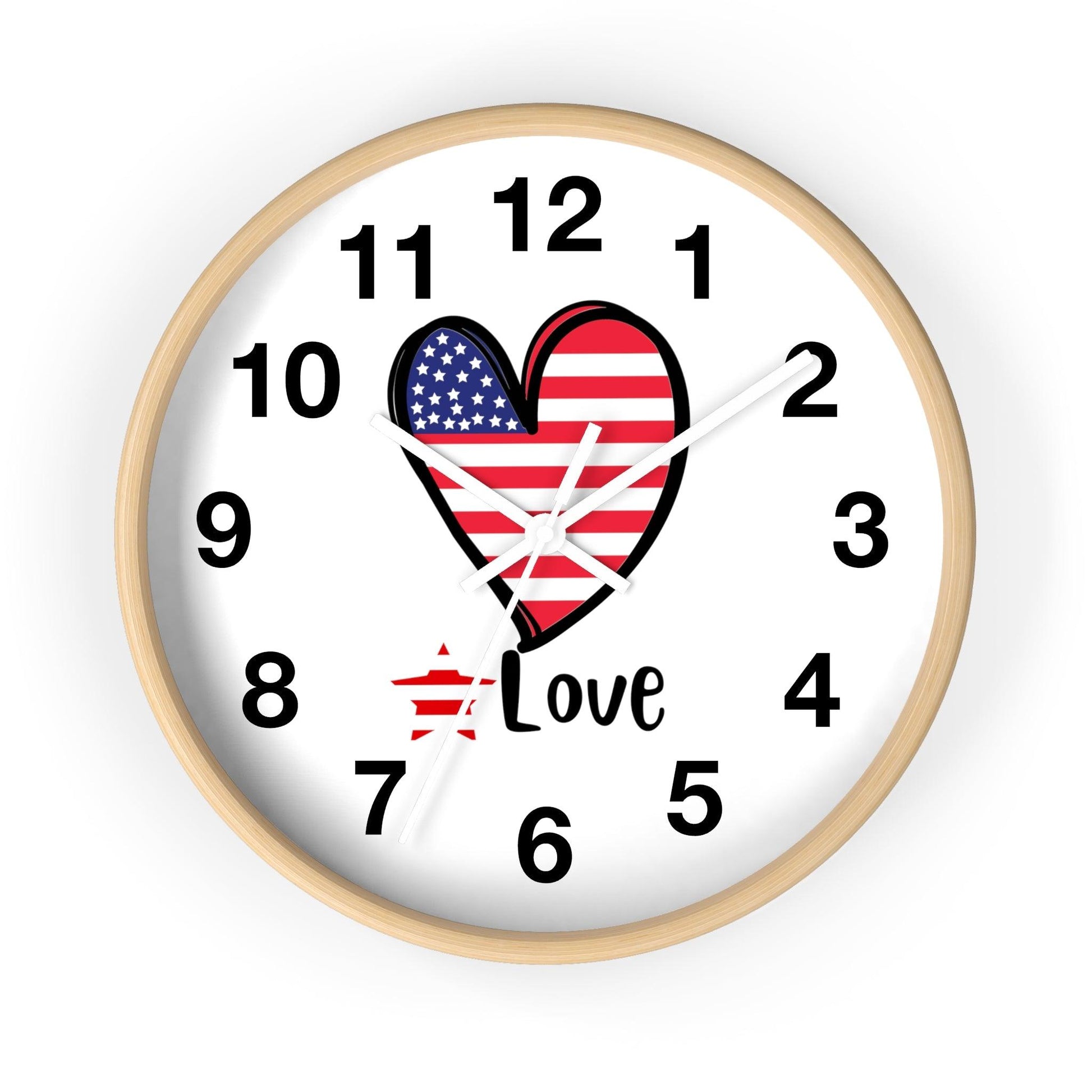 USA Flag Wall Clock, Home Decor gift, House Warming Gift, New Home Gift, Patriotic Gift for Americans Office Clock School Clock Home Clock - Giftsmojo