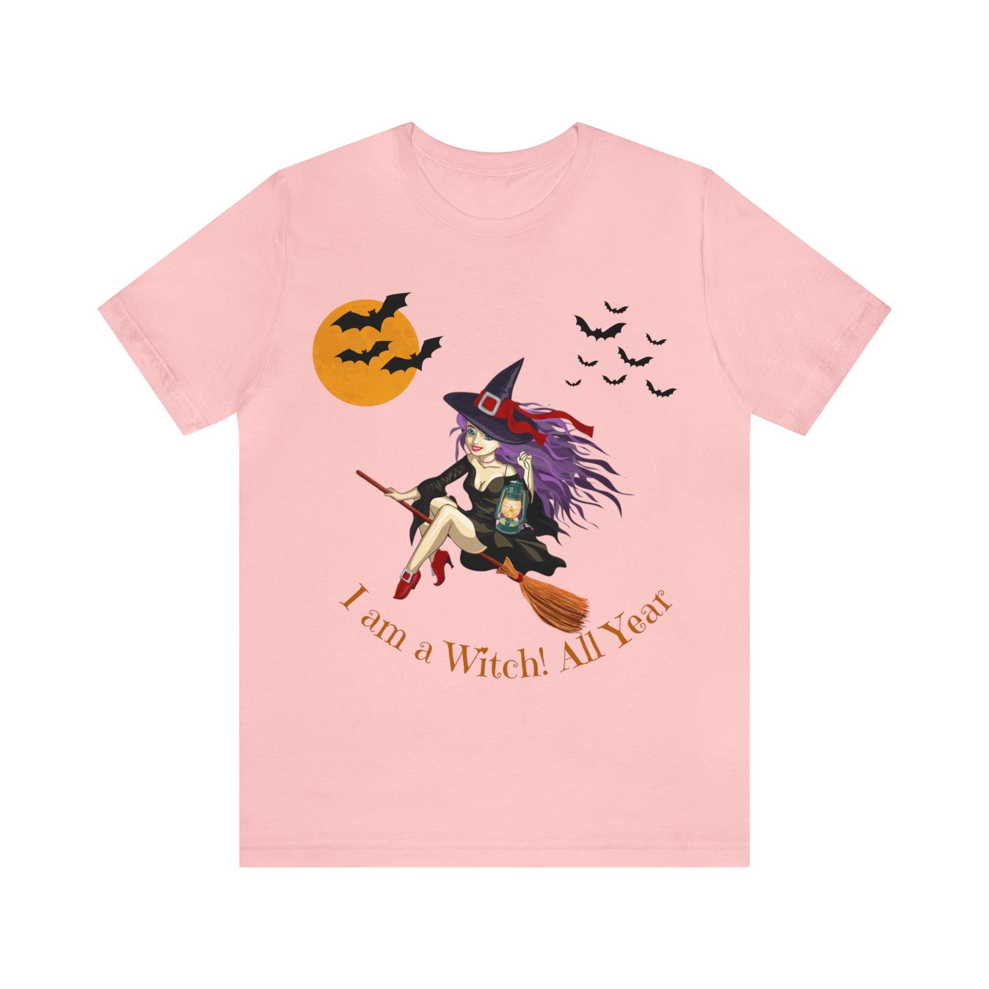 I am a witch All year Halloween Shirt,Vintage Witch Shirts Funny Witch Shirt Halloween Clothes Halloween Vibes Halloween Retro Halloween Outfit - Giftsmojo