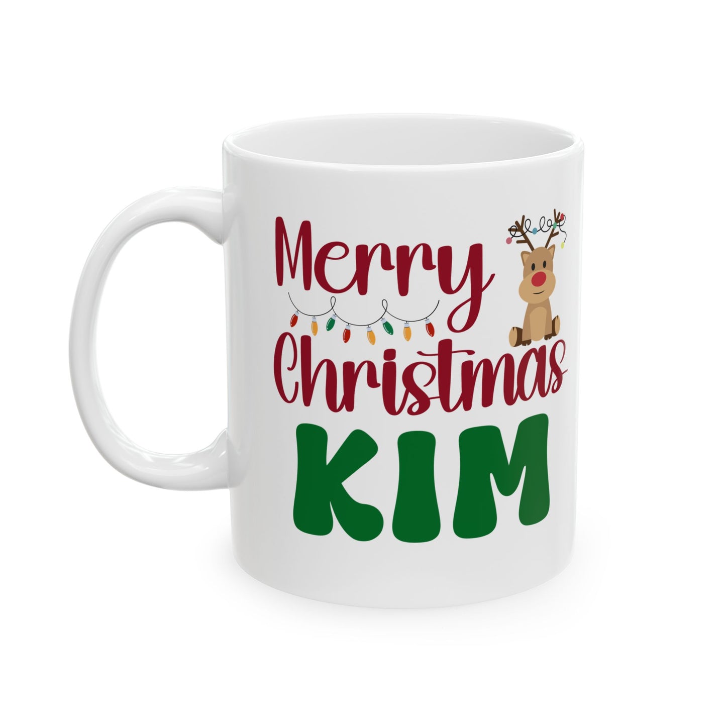 Personalized Christmas Mug with a Name – ‘Naughty or Nice’ Holiday Coffee Cup (11oz, 15oz)