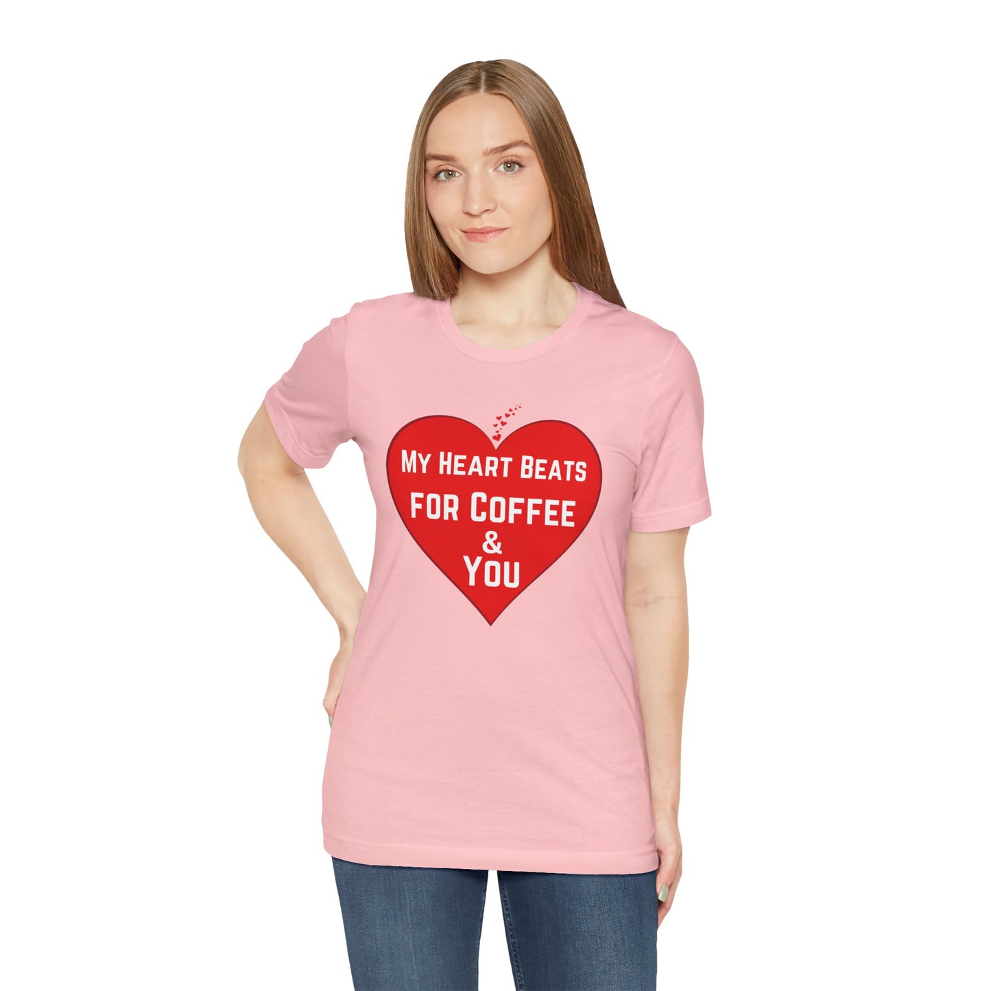 Coffee Lover Unisex Tee - My Heart Beats Design