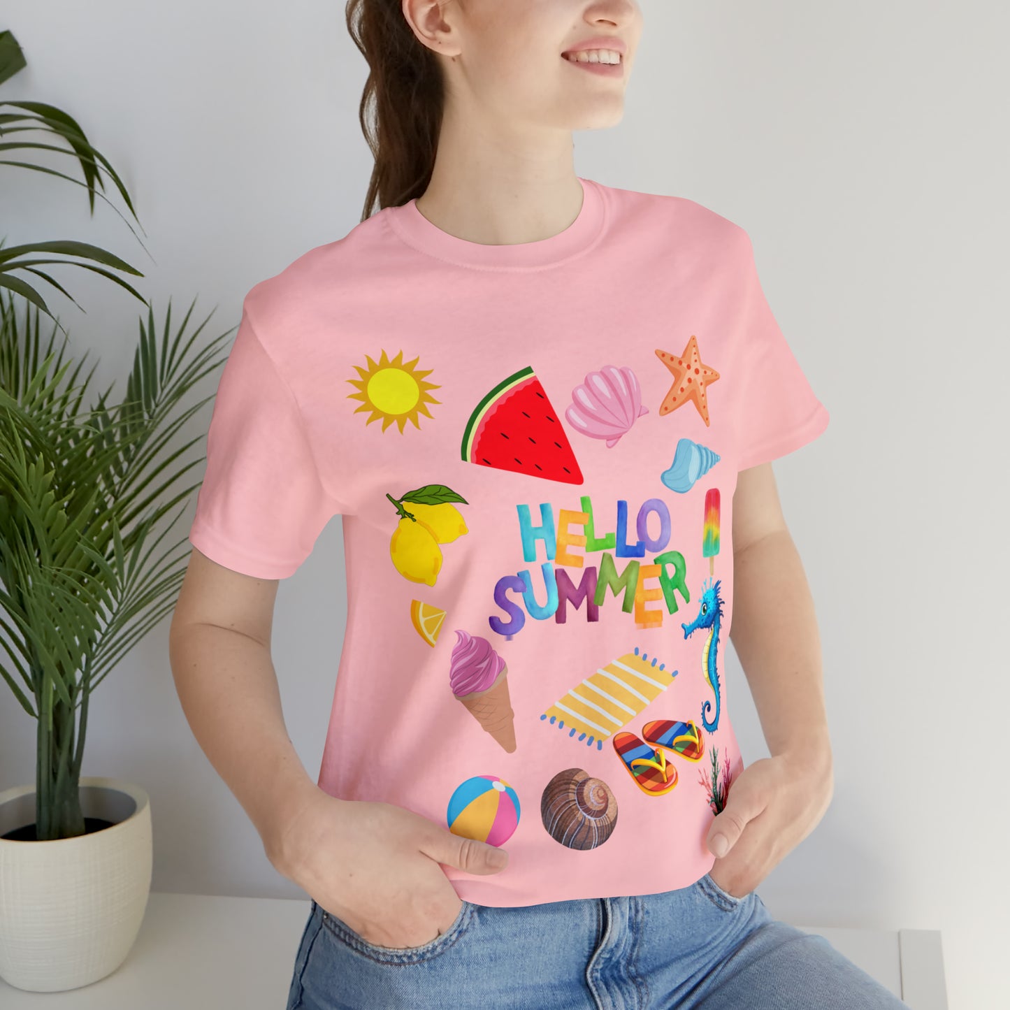 Hello Summer shirt, Funny Summer shirts for women and men, Summer Casual Top Tee