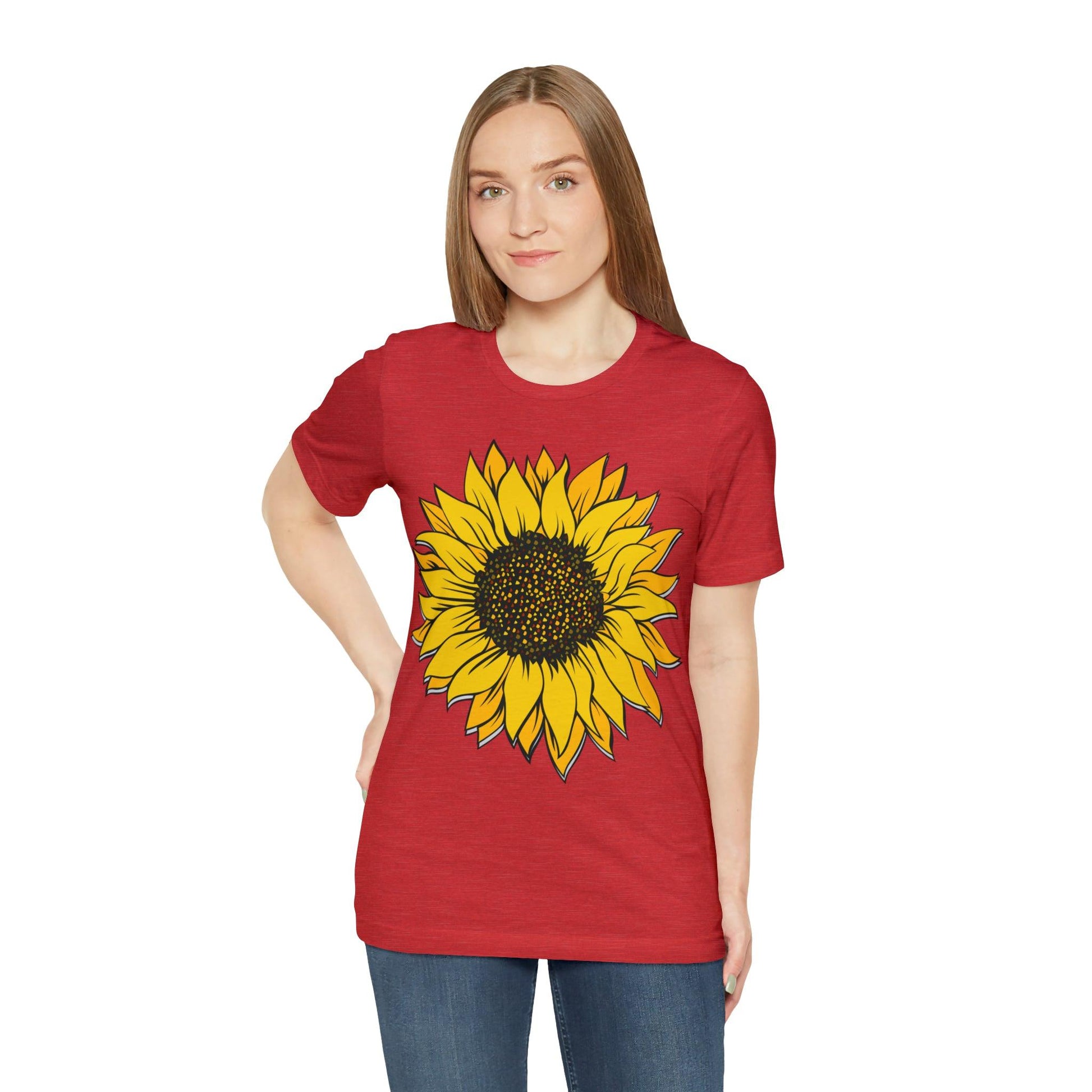 Sunflower Shirt, Floral Tee Shirt, Flower Shirt, Garden Shirt, Womens Fall Summer Shirt Sunshine Tee, Gift for Gardener, Nature lover shirt - Giftsmojo
