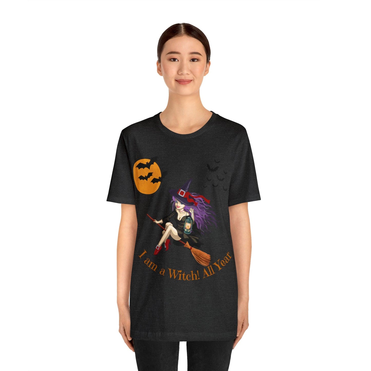 I am a witch All year Halloween Shirt,Vintage Witch Shirts Funny Witch Shirt Halloween Clothes Halloween Vibes Halloween Retro Halloween Outfit - Giftsmojo