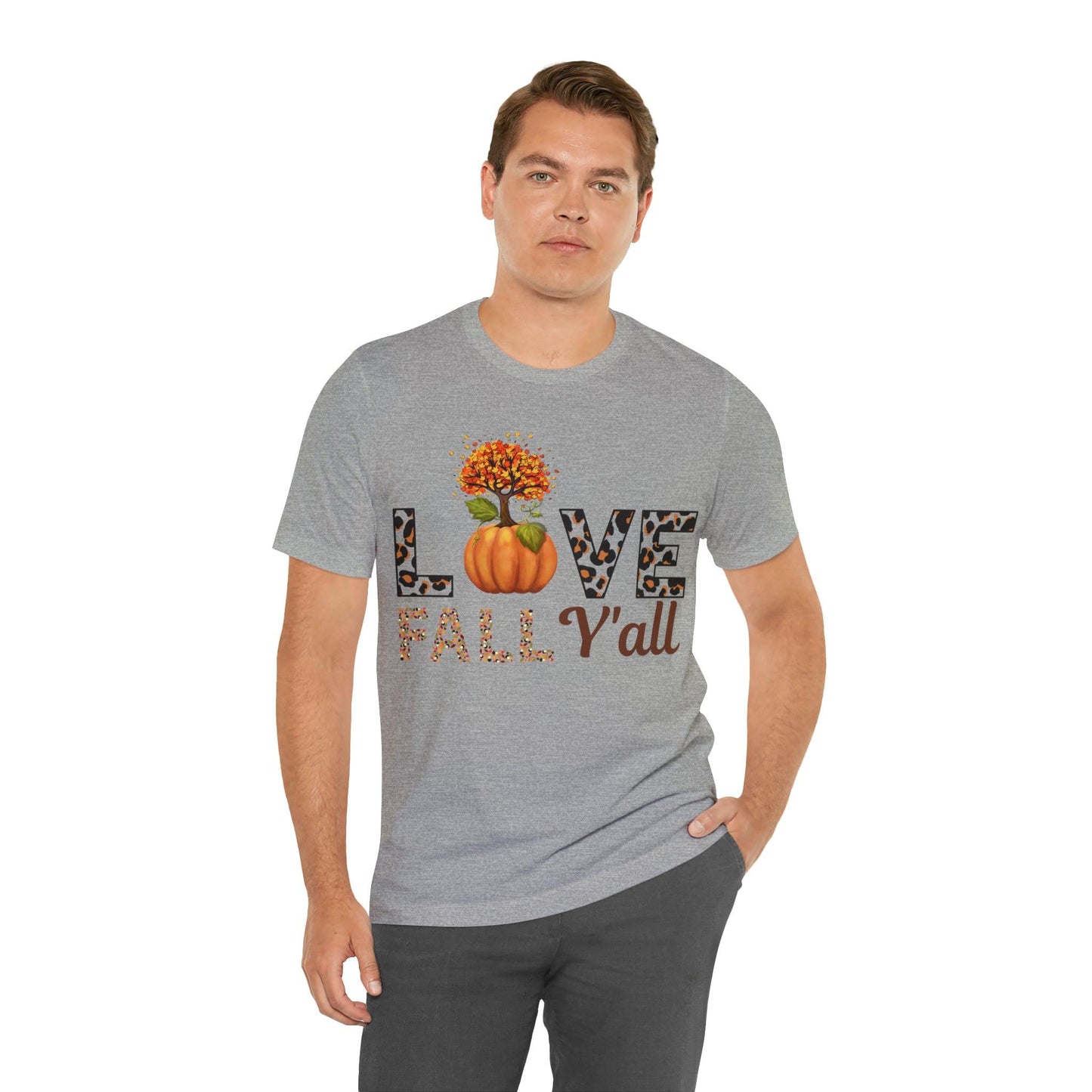 Leopard Print Love Fall Y'all shirt, Autumn Shirt, Fall shirt, Fall Gift - Giftsmojo