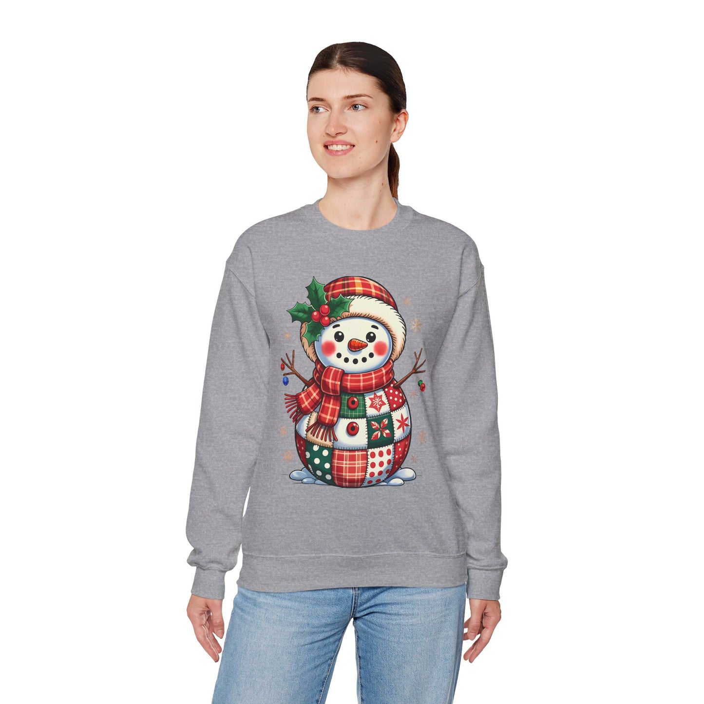 Patchwork Snowman Sweatshirt