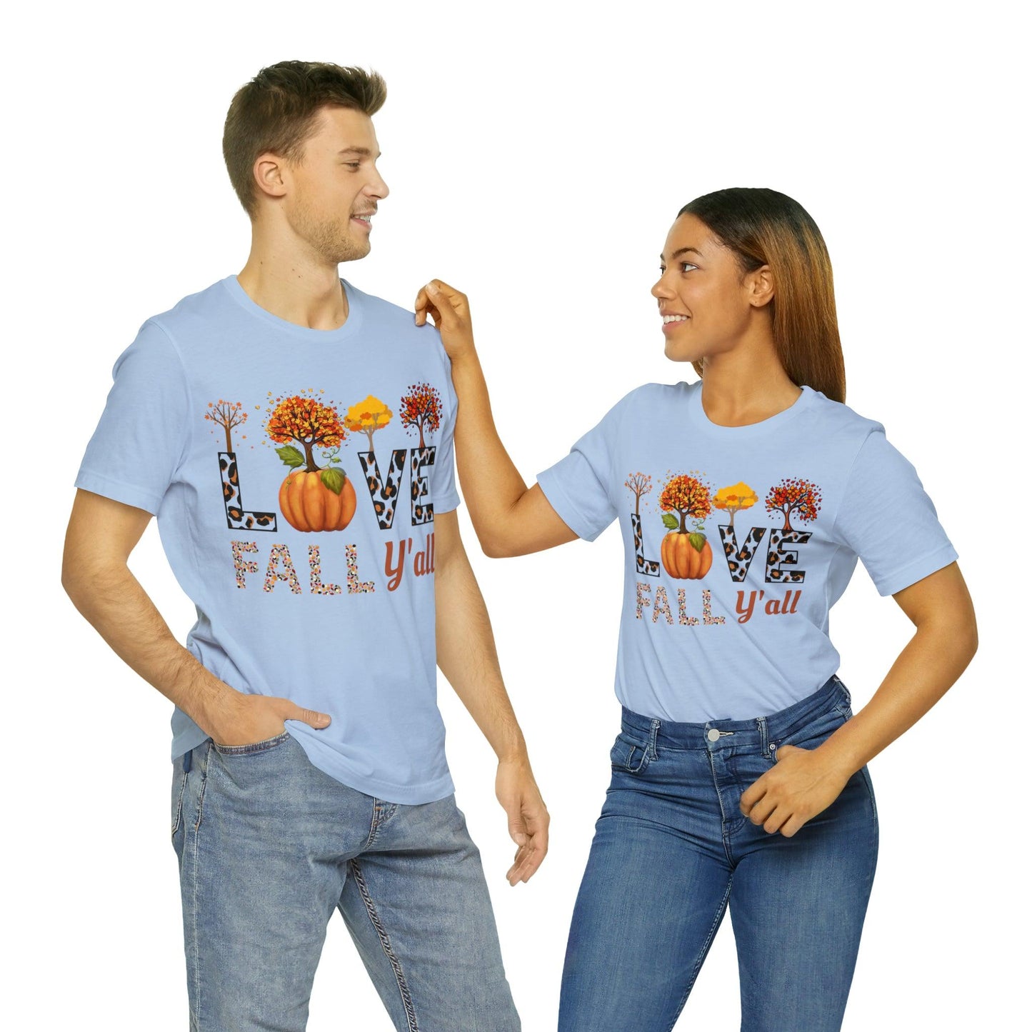 Leopard Print Love Fall Y'all, Fall shirt, Fall lover gift - Giftsmojo