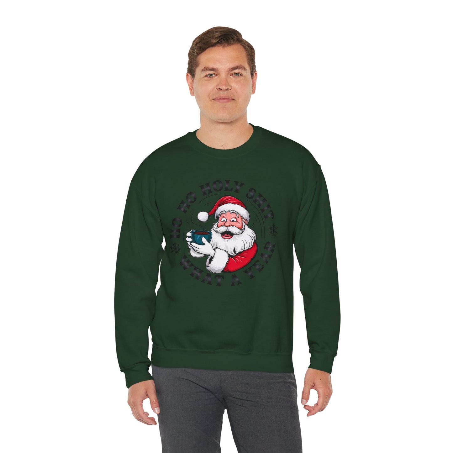 Ho Ho Holy Shit Christmas Sweatshirt Unisex Crew – GiftsMojo