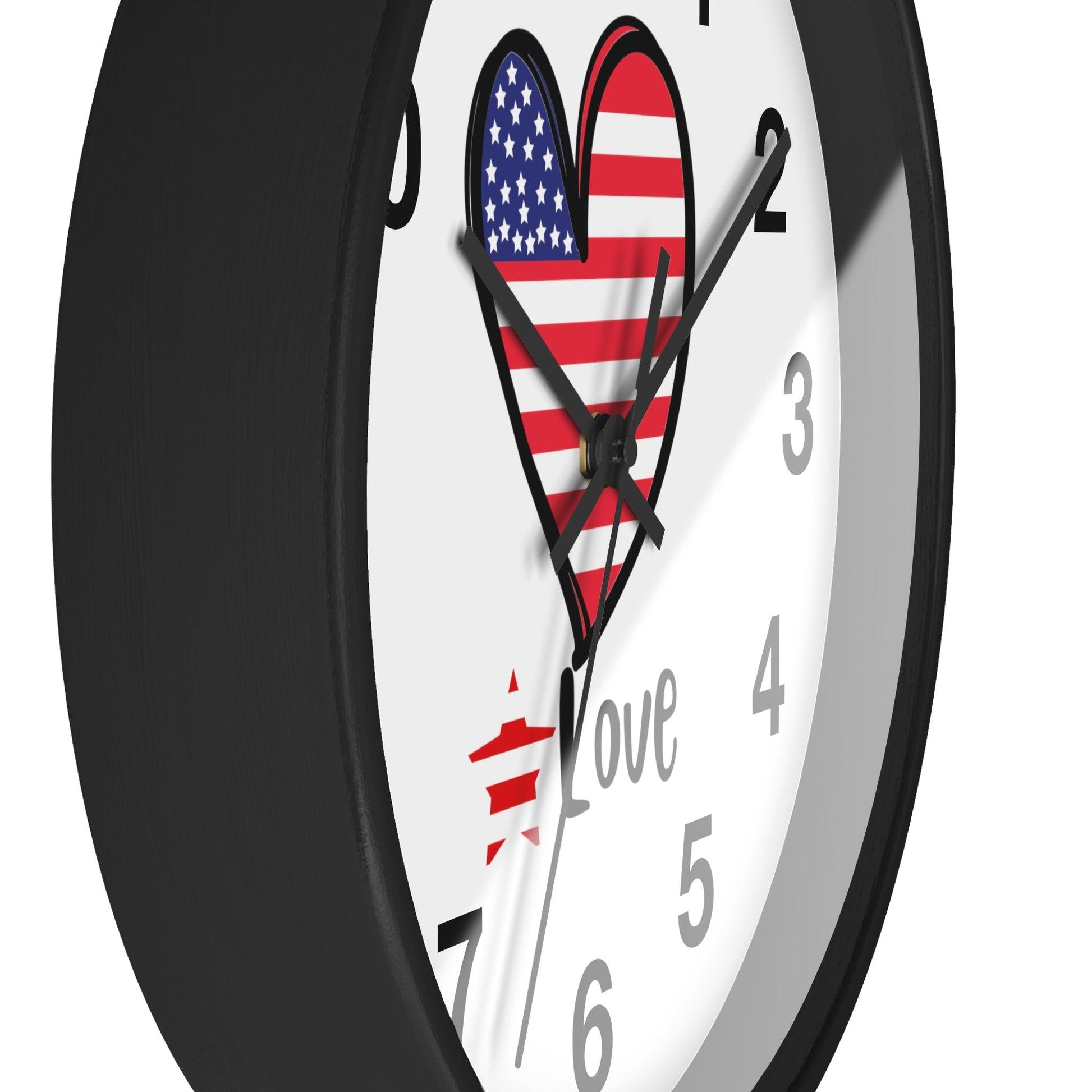 USA Flag Wall Clock, Home Decor gift, House Warming Gift, New Home Gift, Patriotic Gift for Americans Office Clock School Clock Home Clock - Giftsmojo