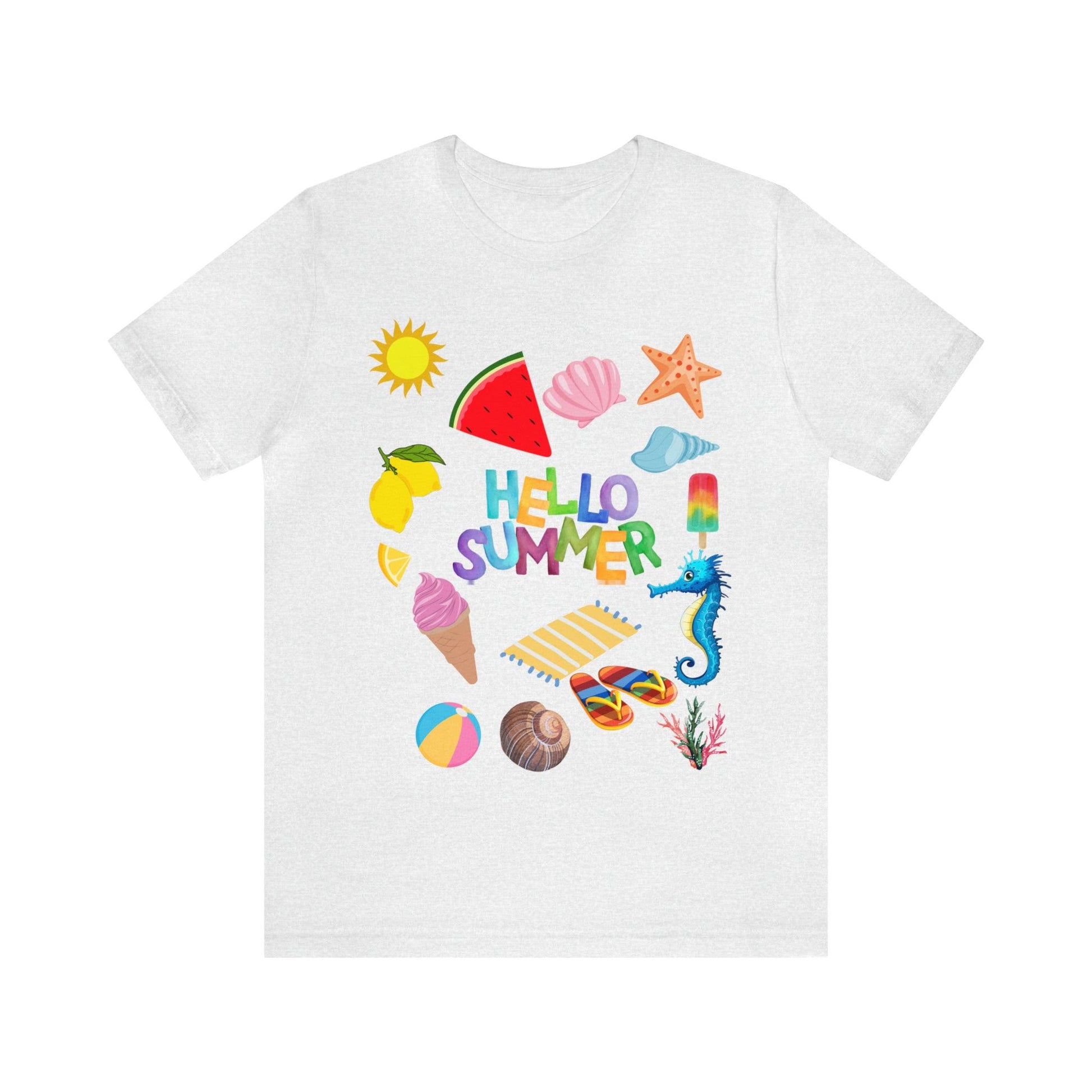 Hello Summer shirt, Funny Summer shirts for women and men, Summer Casual Top Tee - Giftsmojo