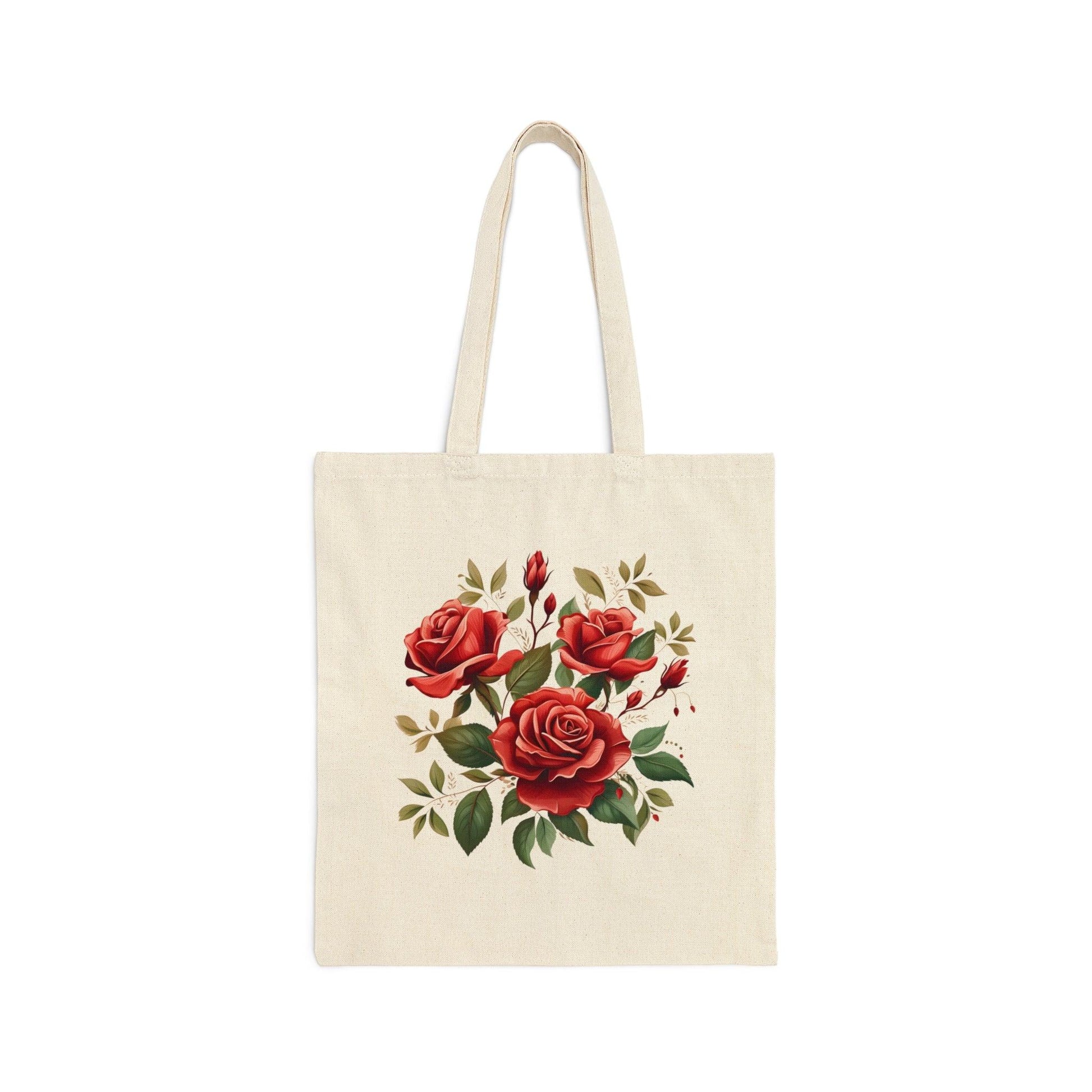 Christmas Bag Floral Tote Bag Christmas Flower Totes Canvas Tote Bag Shopping Bag Gift For Women Totes Birthday Gift Bag Bridal Gift Tote Bag - Giftsmojo