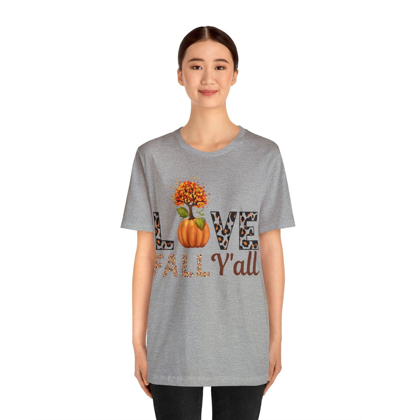 Leopard Print Love Fall Y'all shirt, Autumn Shirt, Fall shirt, Fall Gift - Giftsmojo