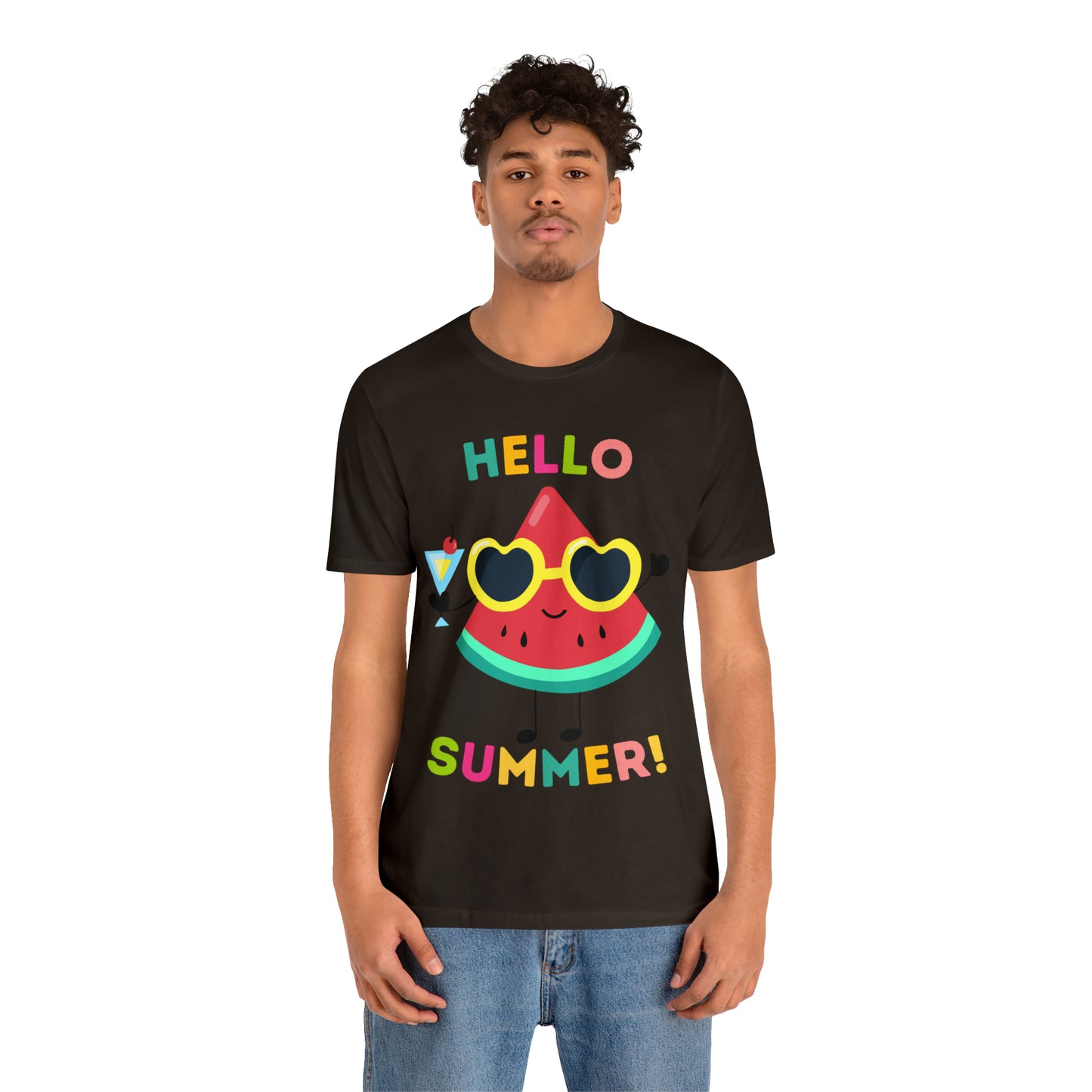 Hello Summer Shirt, Funny Summer Casual Top Tee,Unisex Summer Tshirt Ladies