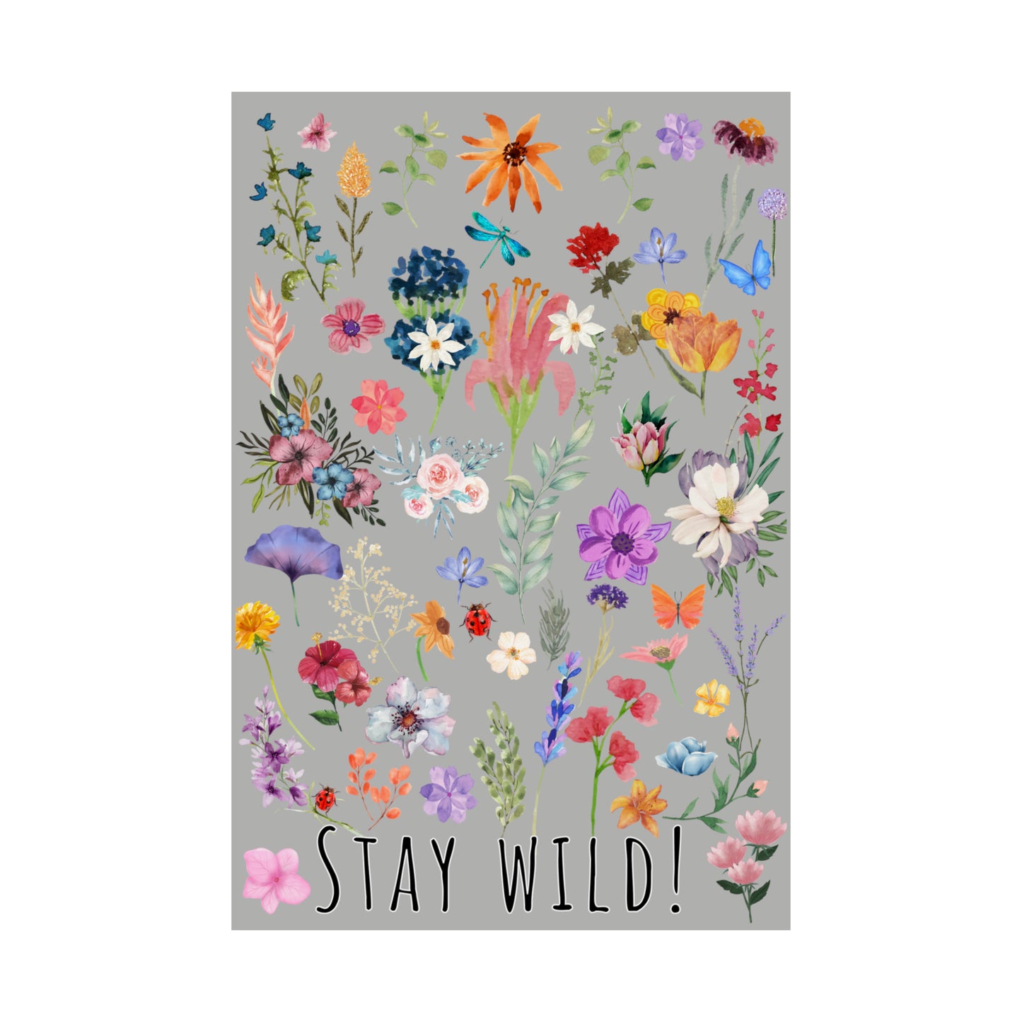 Watercolor Wildflowers Wall Art