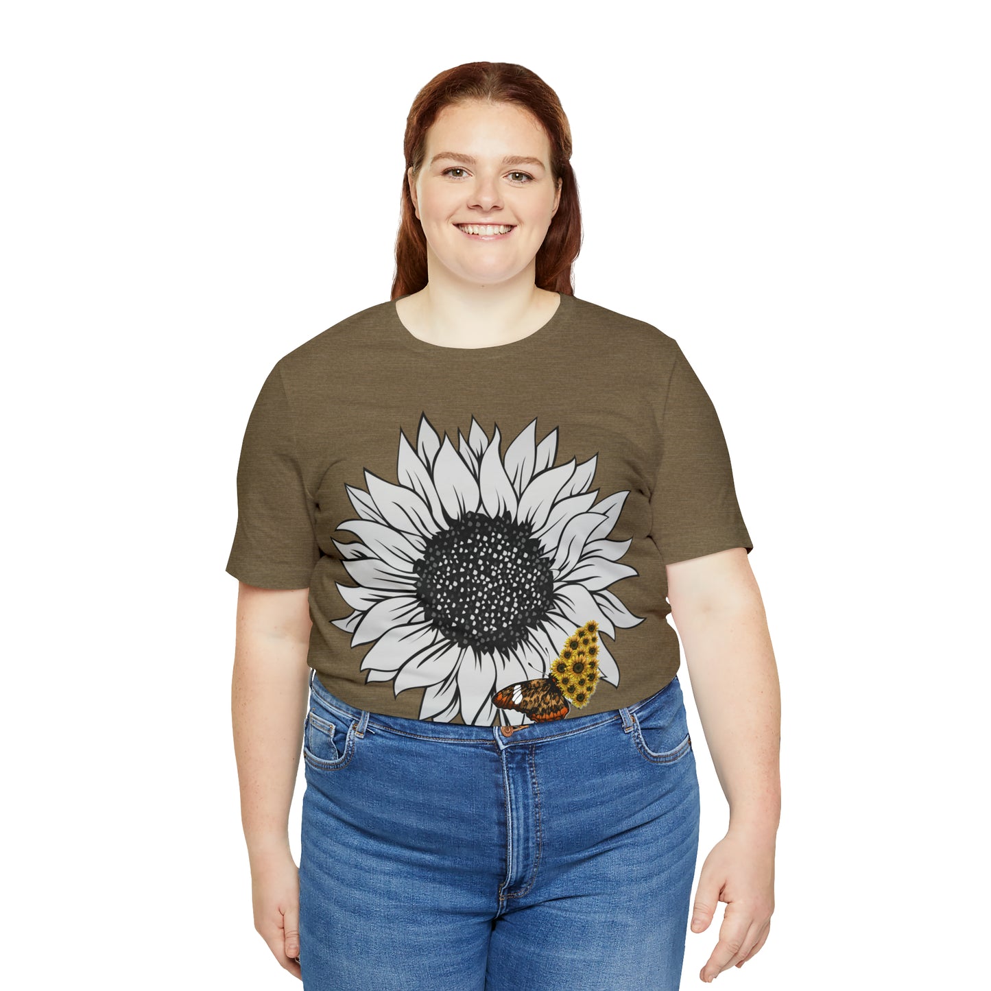 Flower Shirt, Sunflower Shirt, Floral Tee Shirt, Garden Shirt, Womens Fall Summer Shirt Sunshine Tee, Gift for Gardener, Nature love shirt