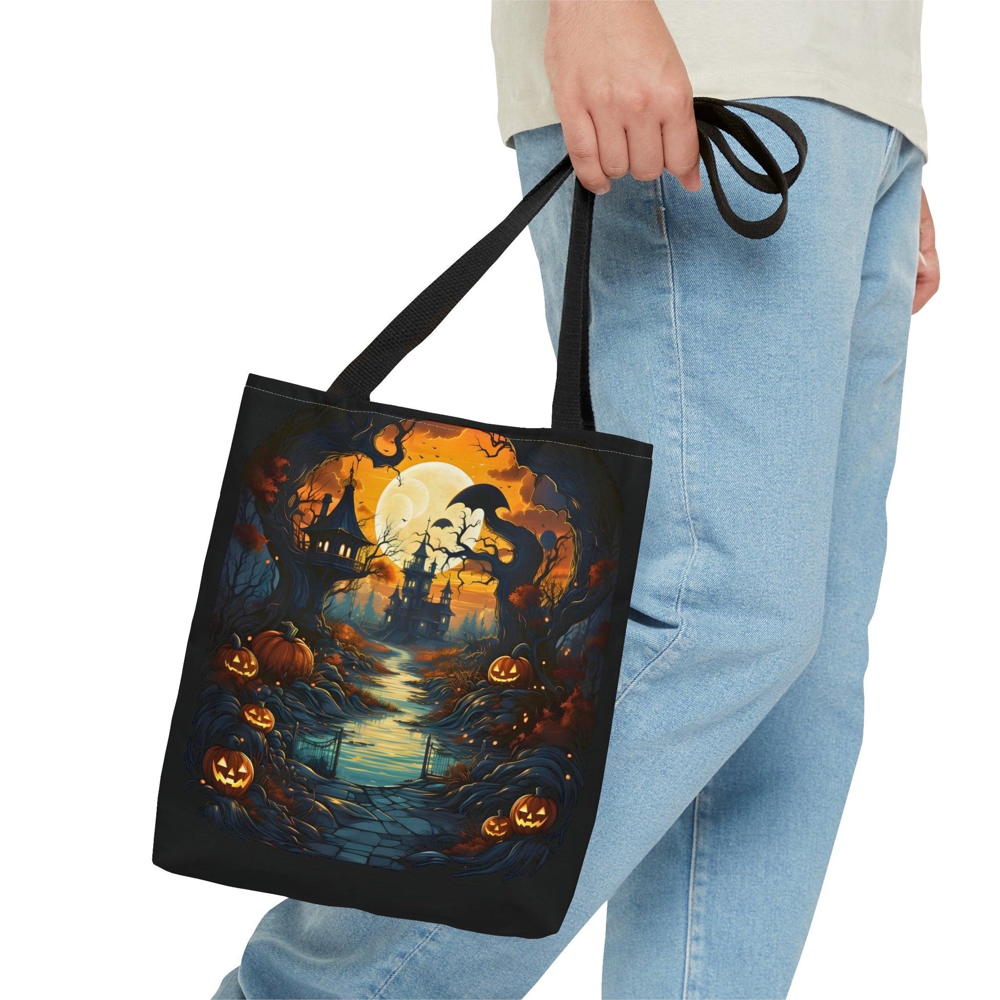 Happy Halloween Bag Trick or Treat Bag Love Fall Pumpkin Tote Bag Cute Market Bag - Aesthetic Bag, Fall Tote Bag, Mom Bag Canvas Bag - Giftsmojo