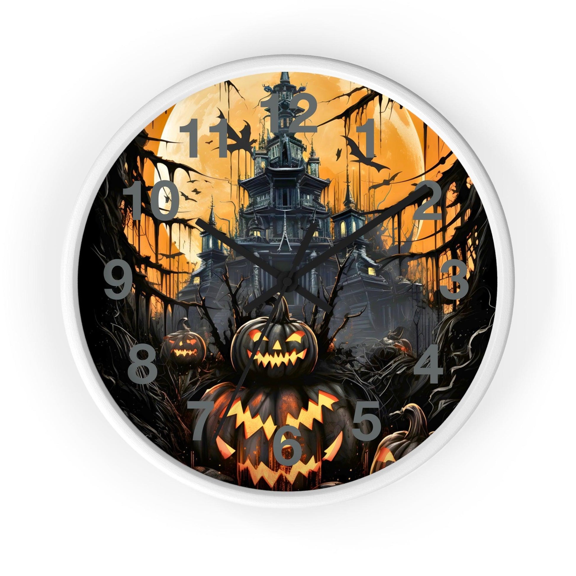 Halloween Ghost Wall Clock Halloween Wall Clocks Halloween Clock Fall Clock Halloween Decor - Giftsmojo