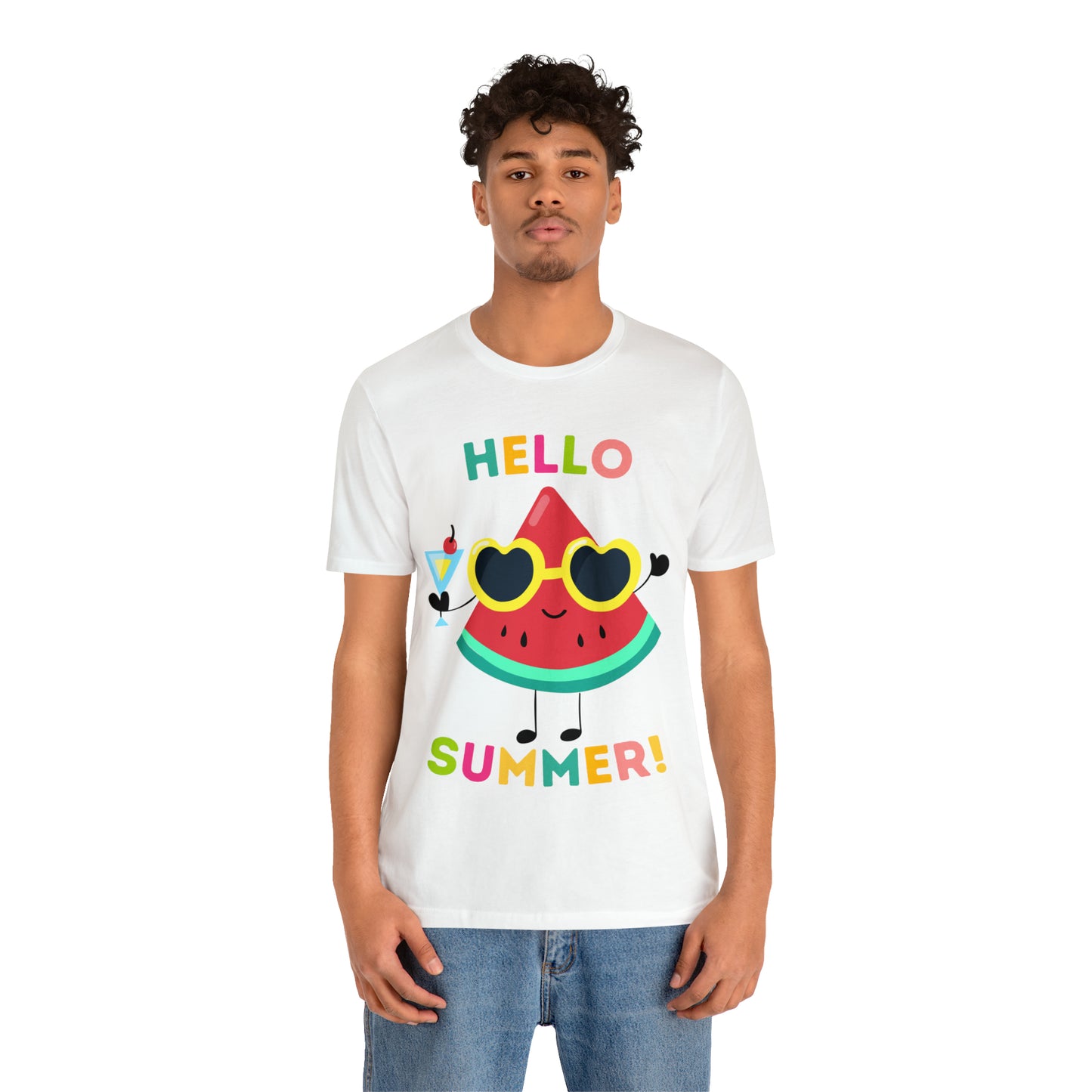 Hello Summer Shirt, Funny Summer Casual Top Tee,Unisex Summer Tshirt Ladies