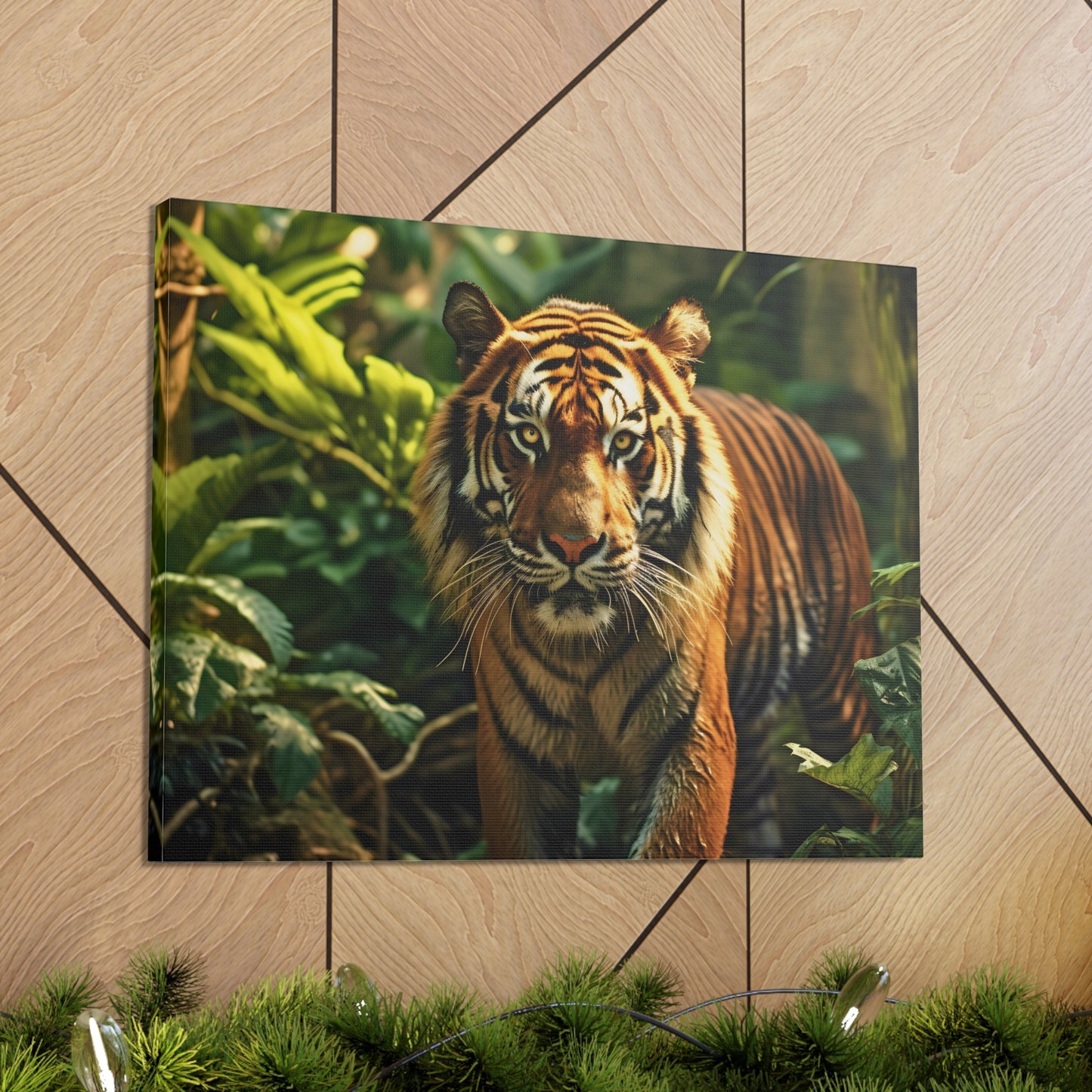 Tiger In Nature Art Canvas Gallery Wraps Tiger Print Large Canvas Art Animal Wall Art minimalist Wall Art Lover Gift