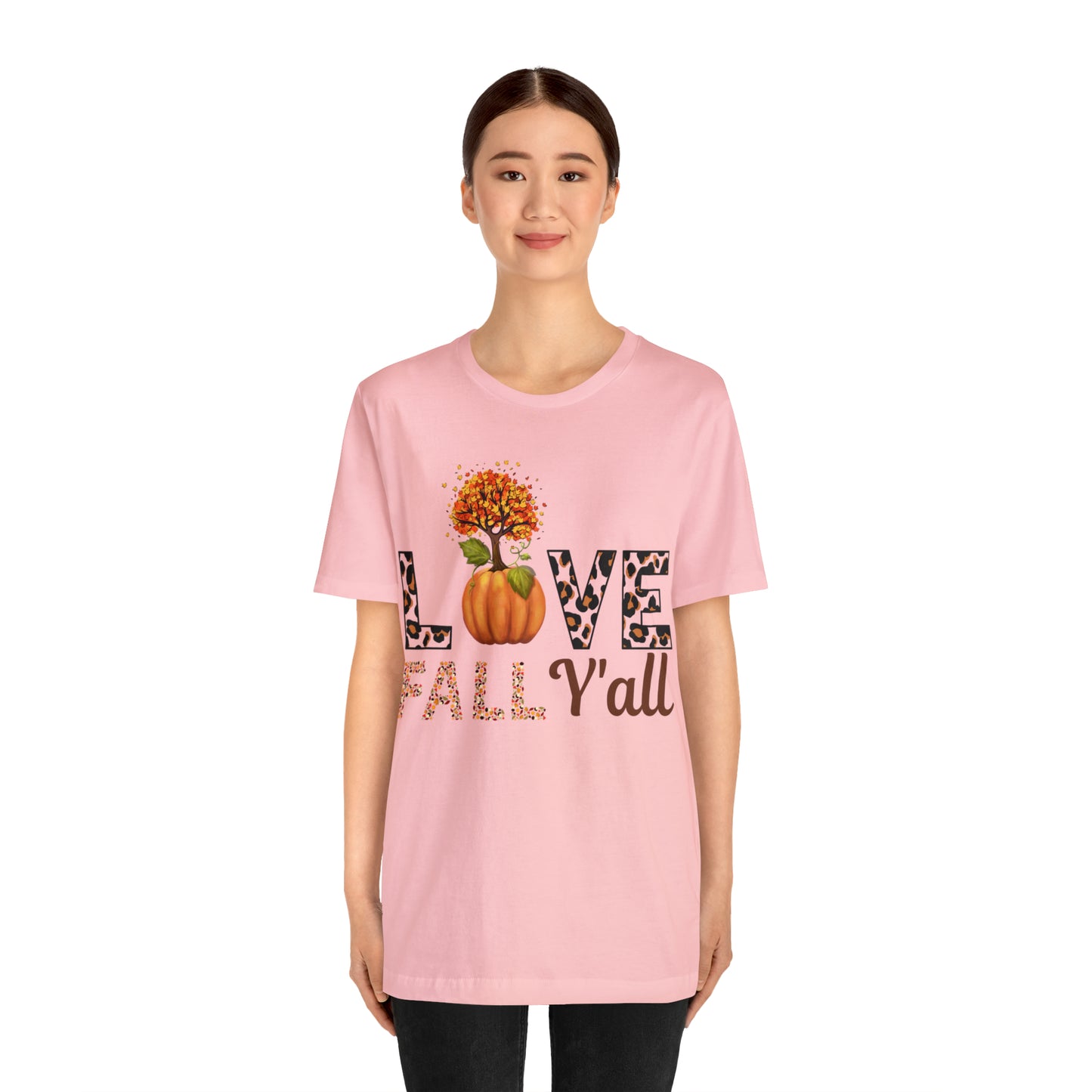 Leopard Print Love Fall Y'all shirt, Autumn Shirt, Fall shirt, Fall Gift