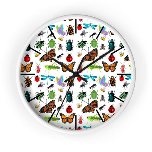 Bug Wall Clock Wall Clock Insects Wall Clock Home Decor Gift House Warming Gift - Unique Gift Farmhouse Clocks For Wall Living Room Bedroom - Giftsmojo