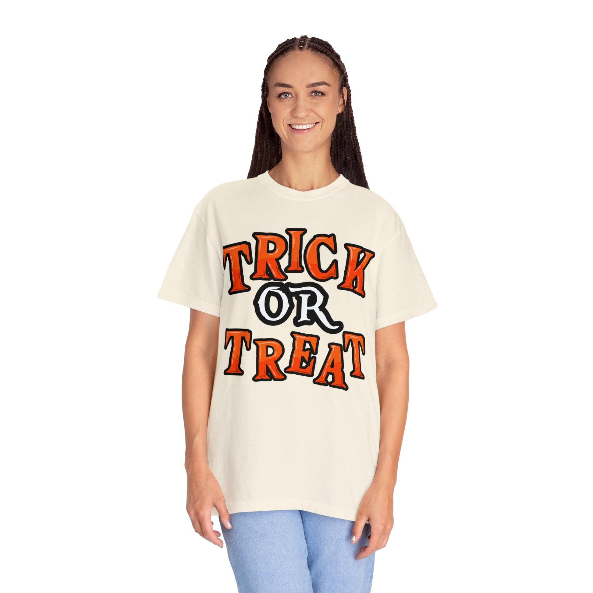 Cute Trick or Treat Shirt for Women and Men Vintage Shirt Halloween Shirt Retro Halloween Costume - Giftsmojo