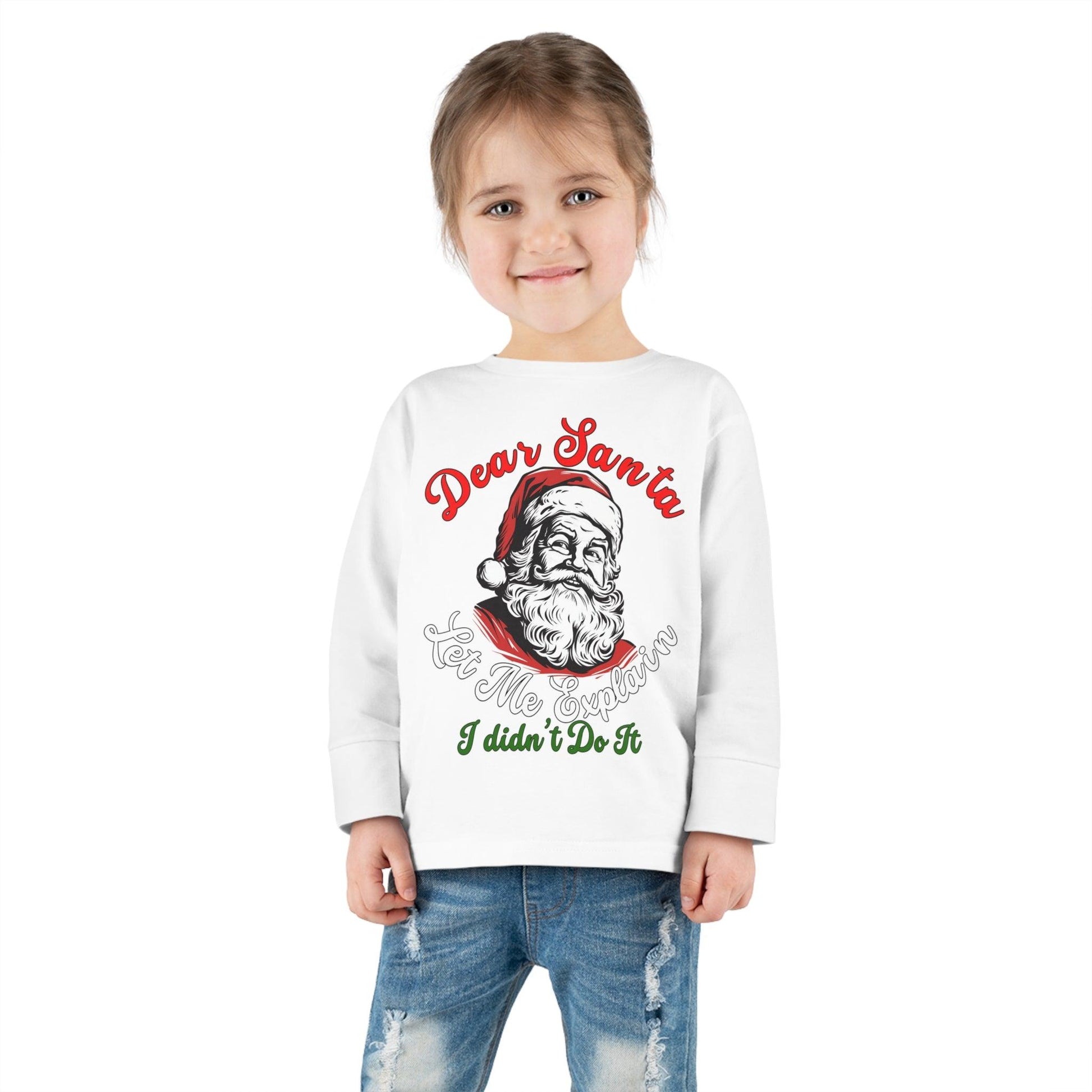 Christmas Shirt for Kids Christmas Outfit for Kids Dear Santa Let Me Explain I Didn't Do It Shirt - Giftsmojo