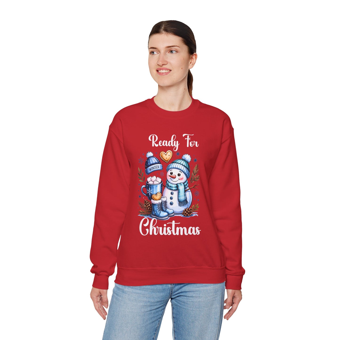 Snowman Christmas Crewneck Sweatshirt - Ready for Christmas