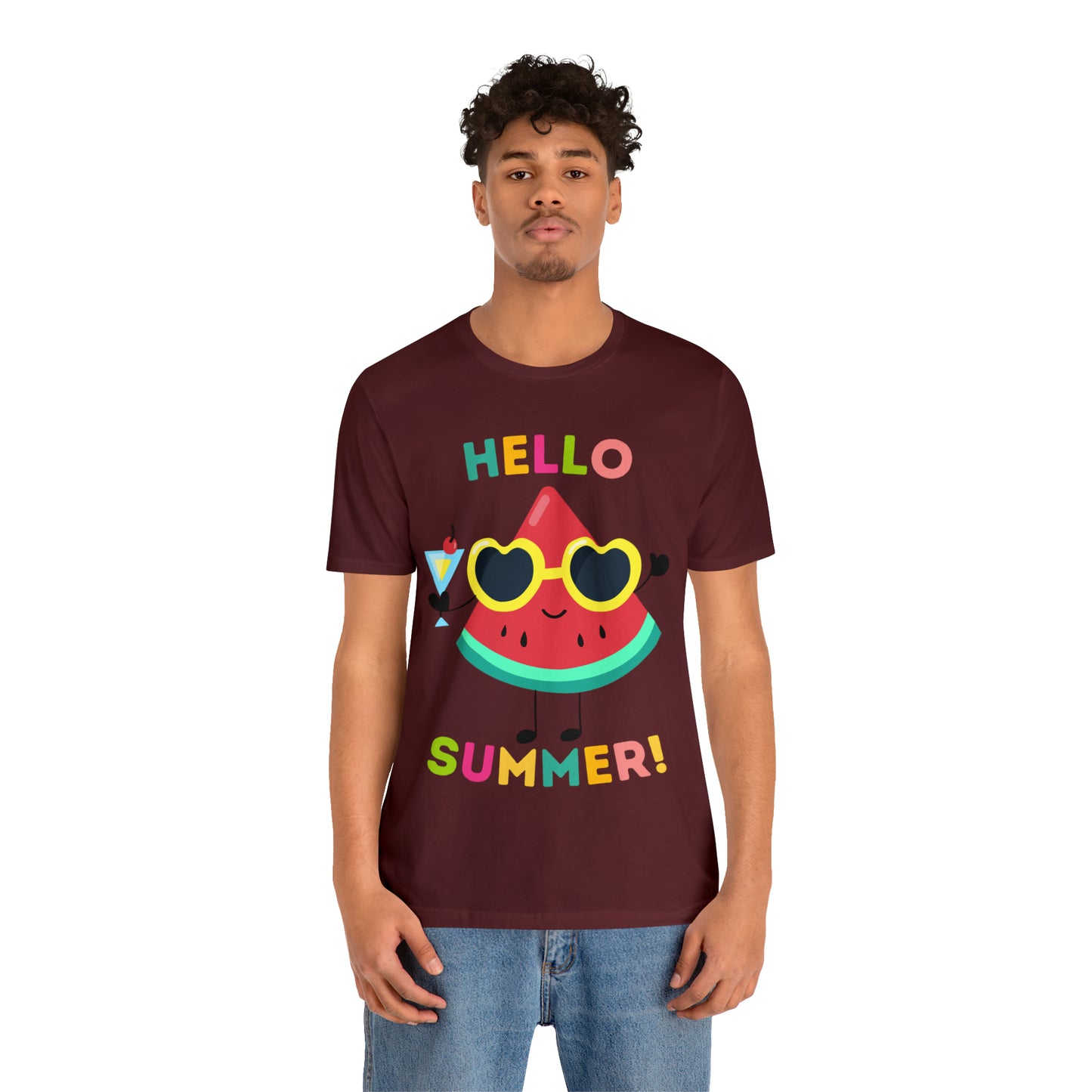 Hello Summer Shirt, Funny Summer Casual Top Tee,Unisex Summer Tshirt Ladies