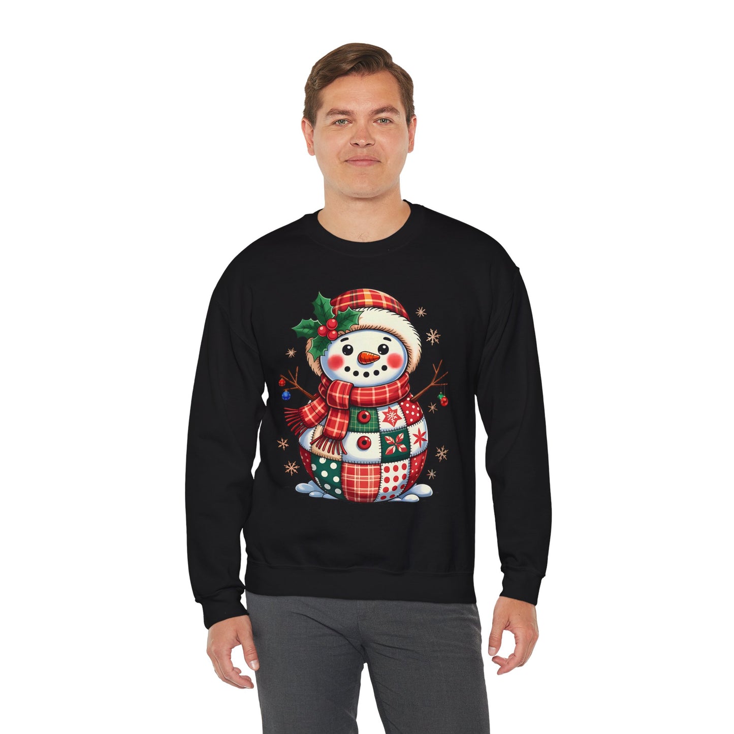 Patchwork Snowman Sweatshirt