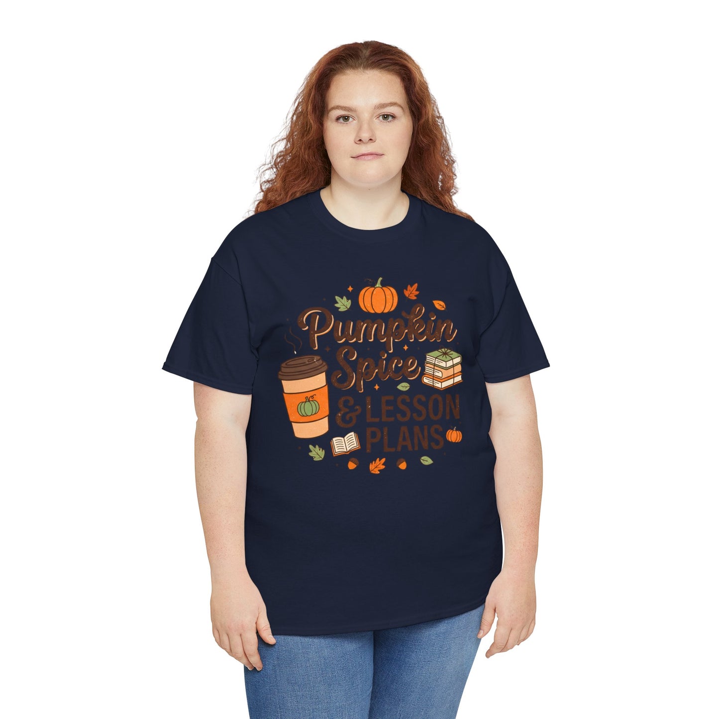 Pumpkin Spice & Lesson Plans Tee — Fall Teacher Coffee Shirt