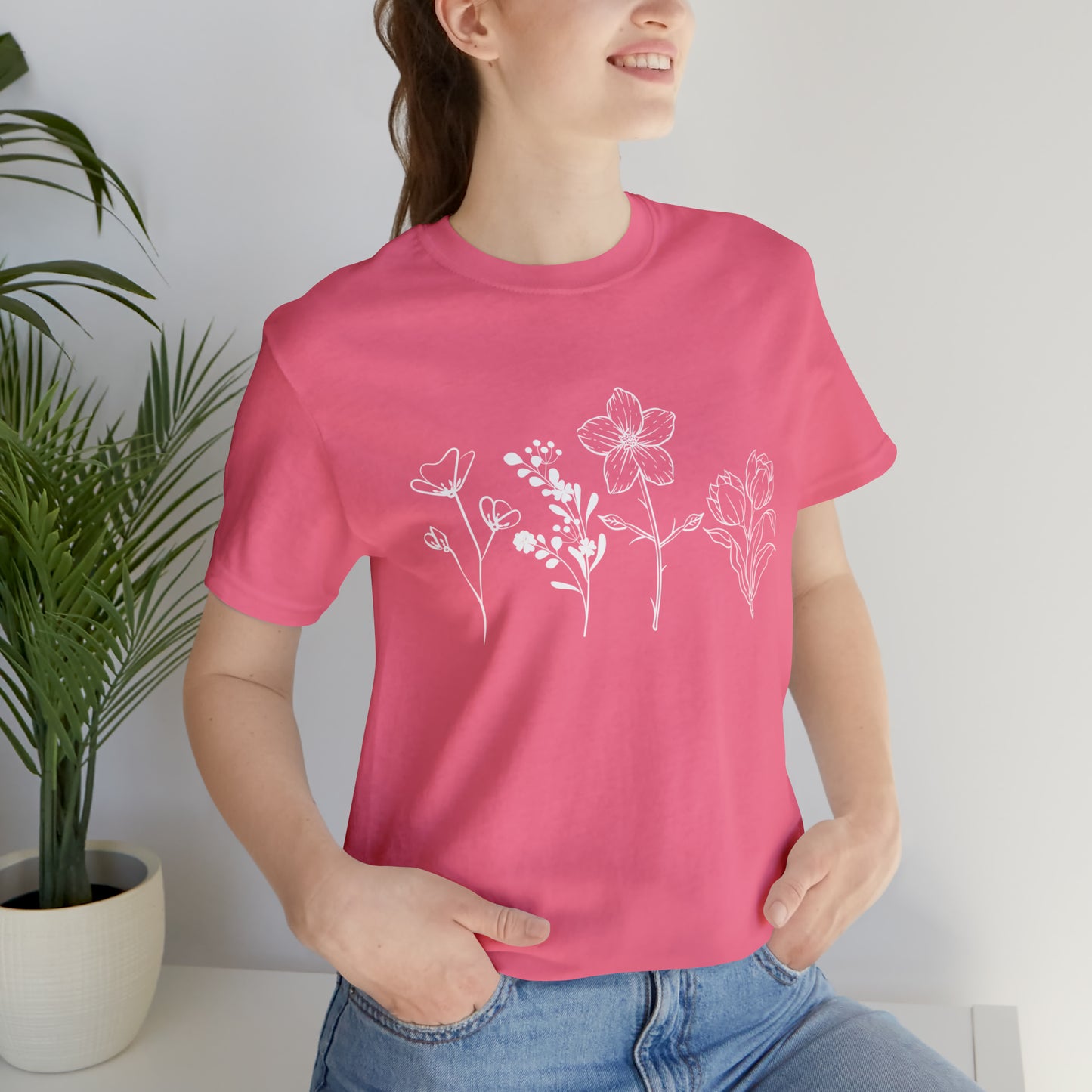 Wildflower Tshirt, Wild Flowers Shirt, Floral Tshirt, Flower Shirt, Gift for Women, Ladies Shirts, Best Friend Gift, Plant Mom shirt Garden