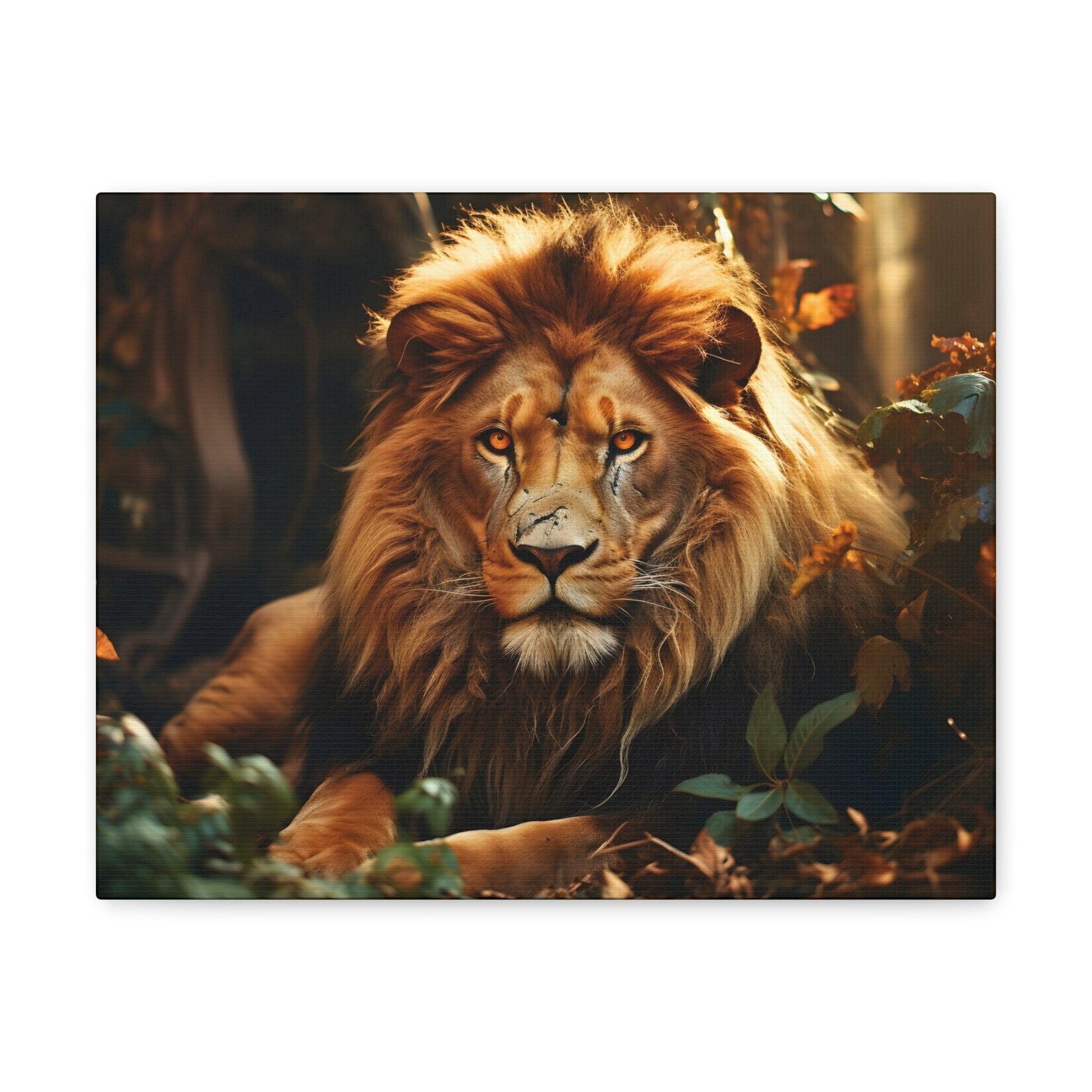 Lion In Nature Art Canvas Gallery Wraps Lion Print Large Canvas Art Animal Wall Art minimalist Wall Art Lover Gift - Giftsmojo