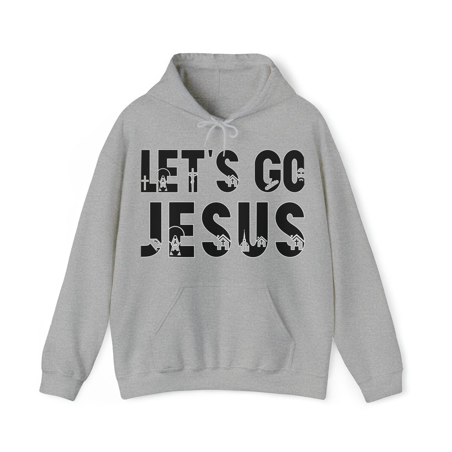 Let's Go Jesus Hooded Sweatshirt Funny Christian Shirt Christian Gift Trendy Christian Sweatshirt Religious Sweatshirt Jesus Hoodie Faith Shirt - Giftsmojo