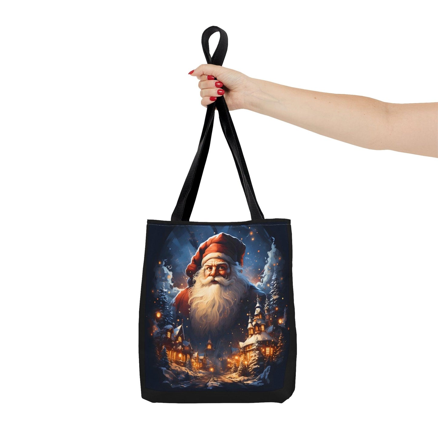 Santa Bag Christmas Bag Cute Christmas Bag  - Aesthetic Bag Christmas Village Bag, Mom Bag Canvas Bag Christmas Tote Bag Gift