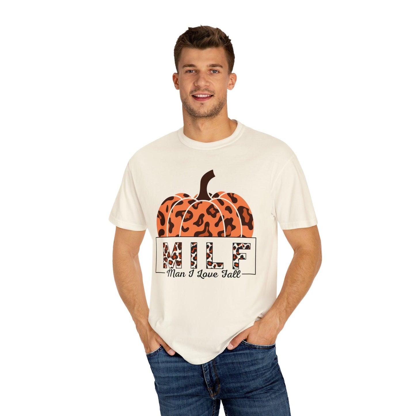 Man I love Fall Gift for Fall Funny fall shirts gift Pumpkin comfort colors - Giftsmojo