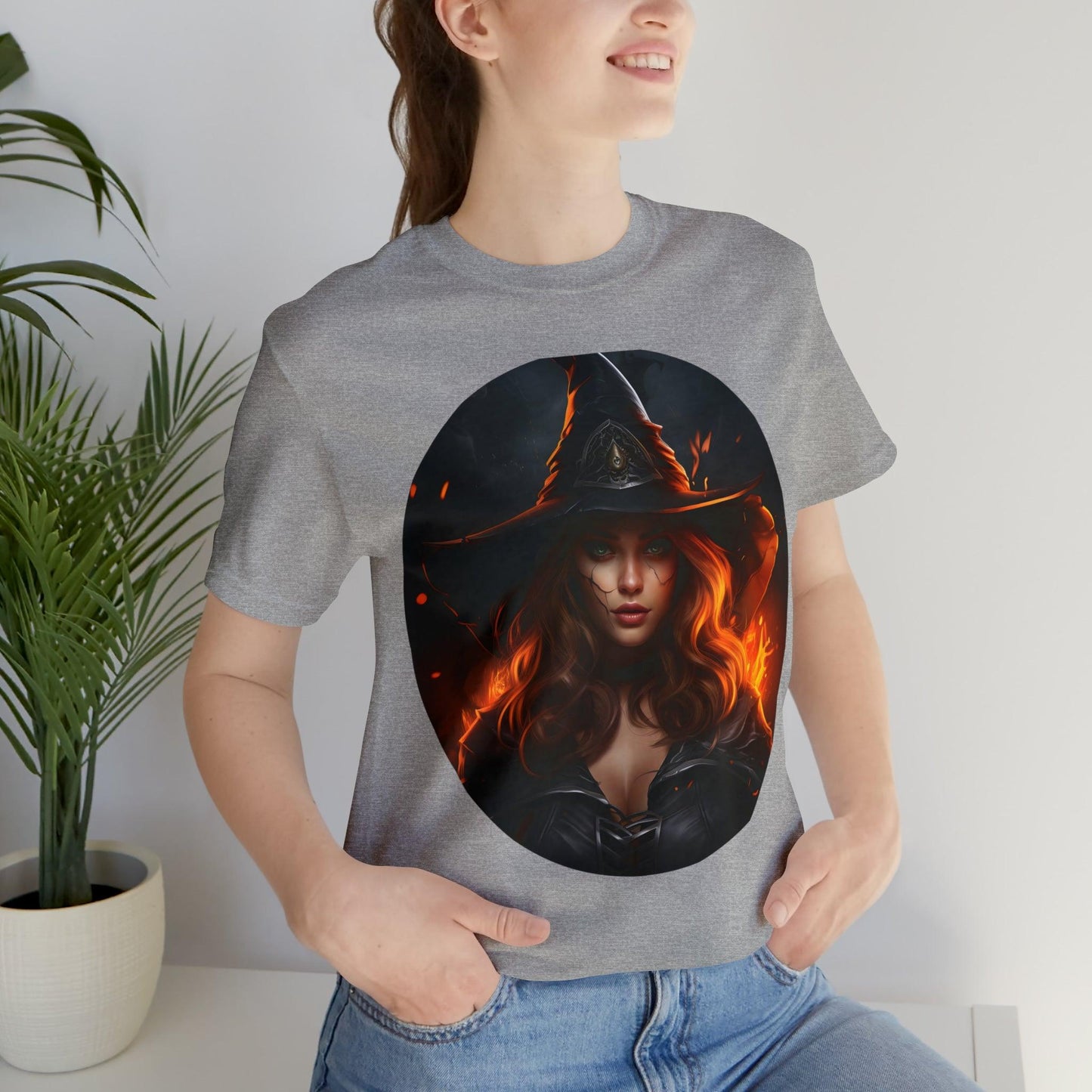 Spooky Witch Costume Spooky Season Vintage Halloween Shirt Moon Goddess Witch Shirt Halloween Costume Witch Shirt Women Halloween Party Tee - Giftsmojo