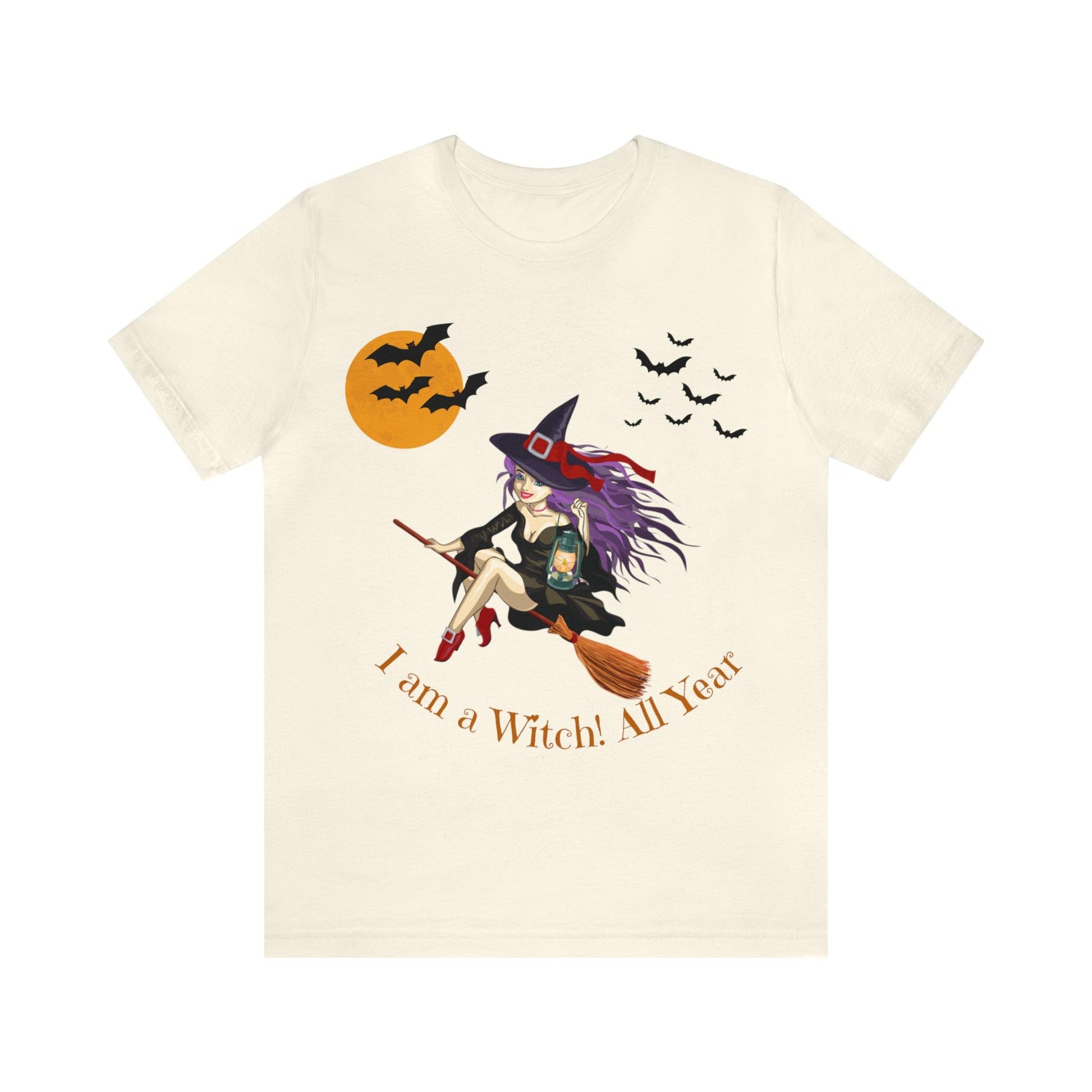 I am a witch All year Halloween Shirt,Vintage Witch Shirts Funny Witch Shirt Halloween Clothes Halloween Vibes Halloween Retro Halloween Outfit - Giftsmojo