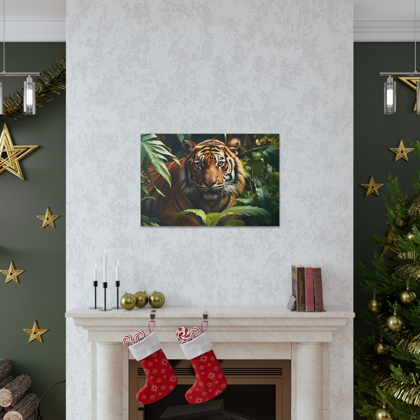 Tiger In Nature Art Canvas Gallery Wraps Tiger Print Large Canvas Art Animal Wall Art minimalist Wall Art Lover Gift