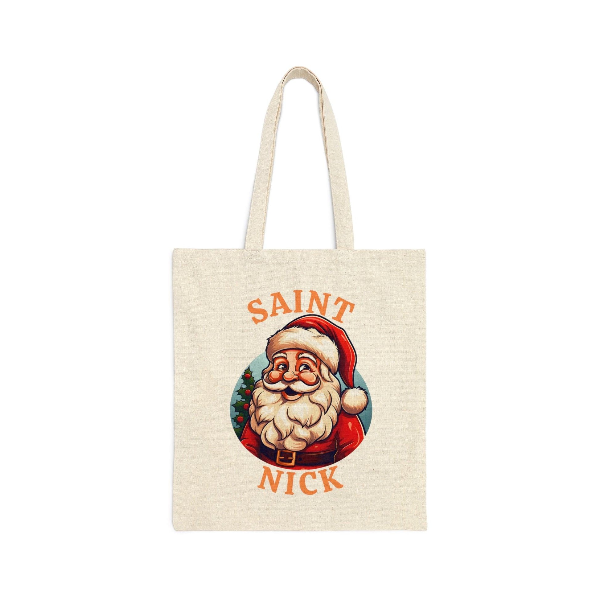 Santa Tote Bag Christmas Bag Saint Nick Tote Bag Santa Claus Totes Bag Canvas Tote Bag Shopping Bag Gift For Women Totes Birthday Gift Bag - Giftsmojo