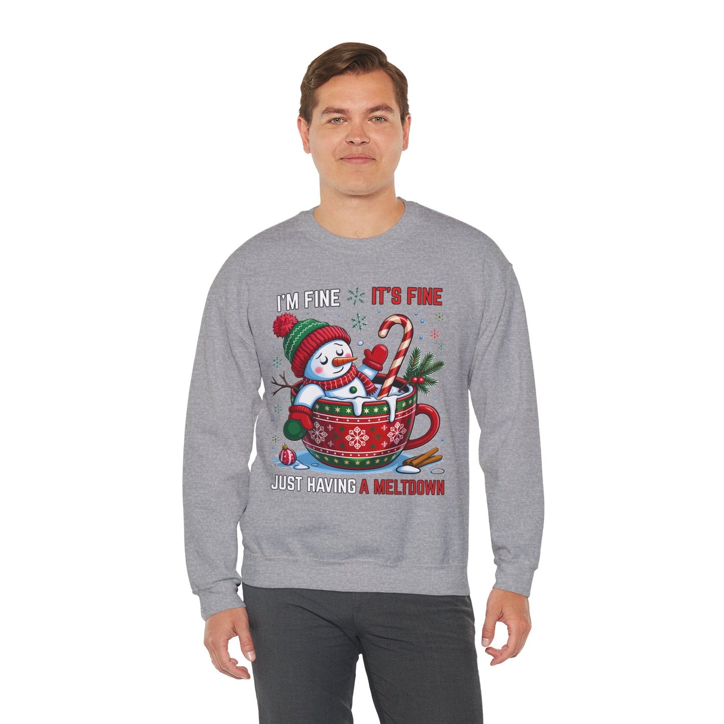 I’m Fine It’s Fine Christmas Sweatshirt – GiftsMojo