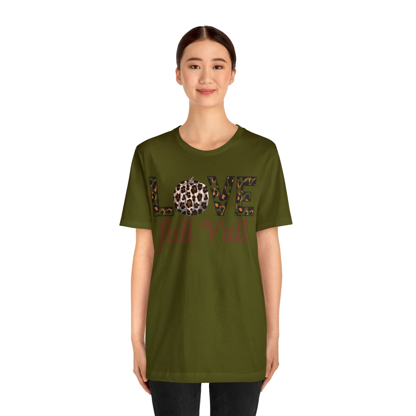 Leopard Print Love Fall Y'all Love Fall shirt Fall lover gift