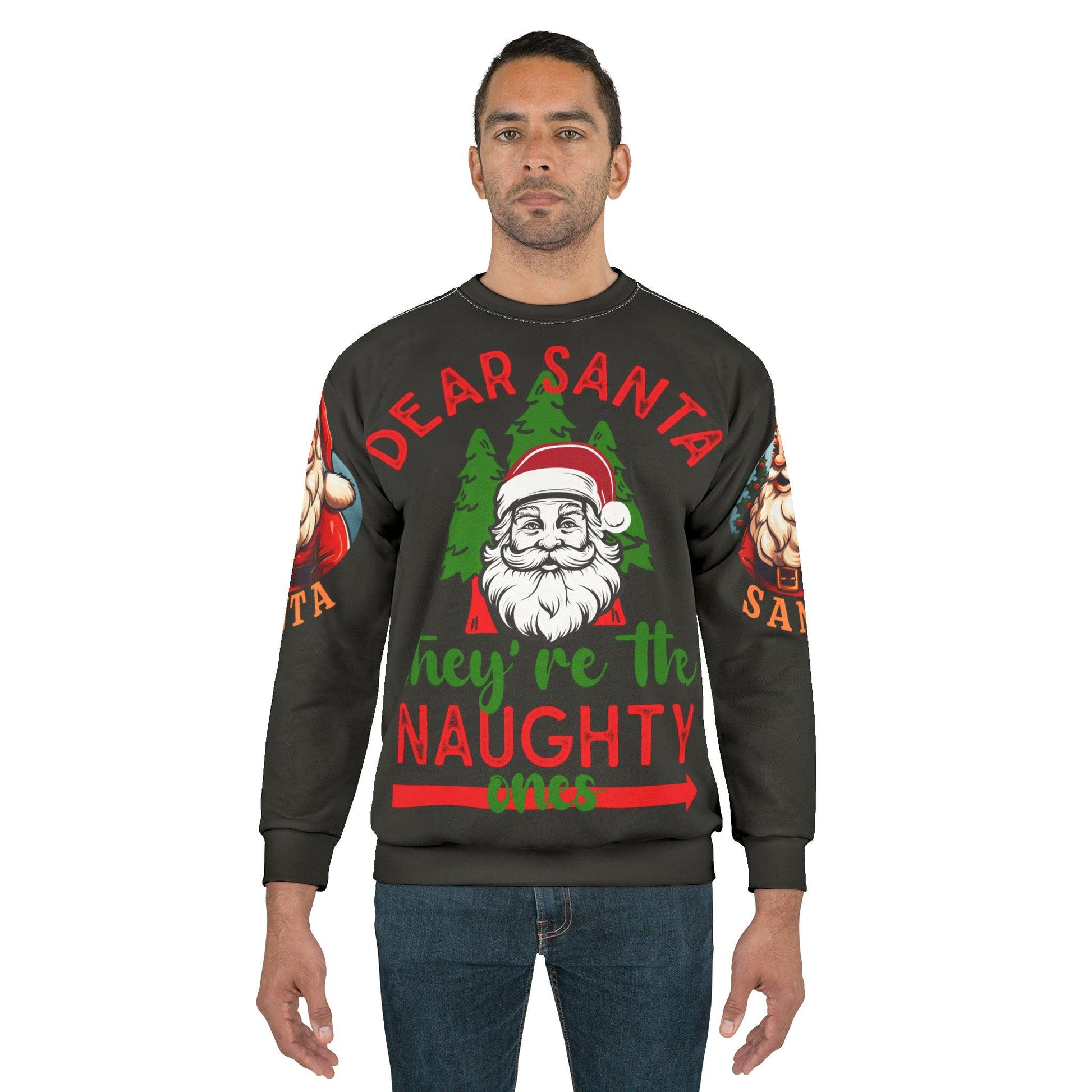 Ugly Christmas Sweater Christmas Sweatshirt Santa Sweatshirt Dear Santa Sweatshirt - Giftsmojo