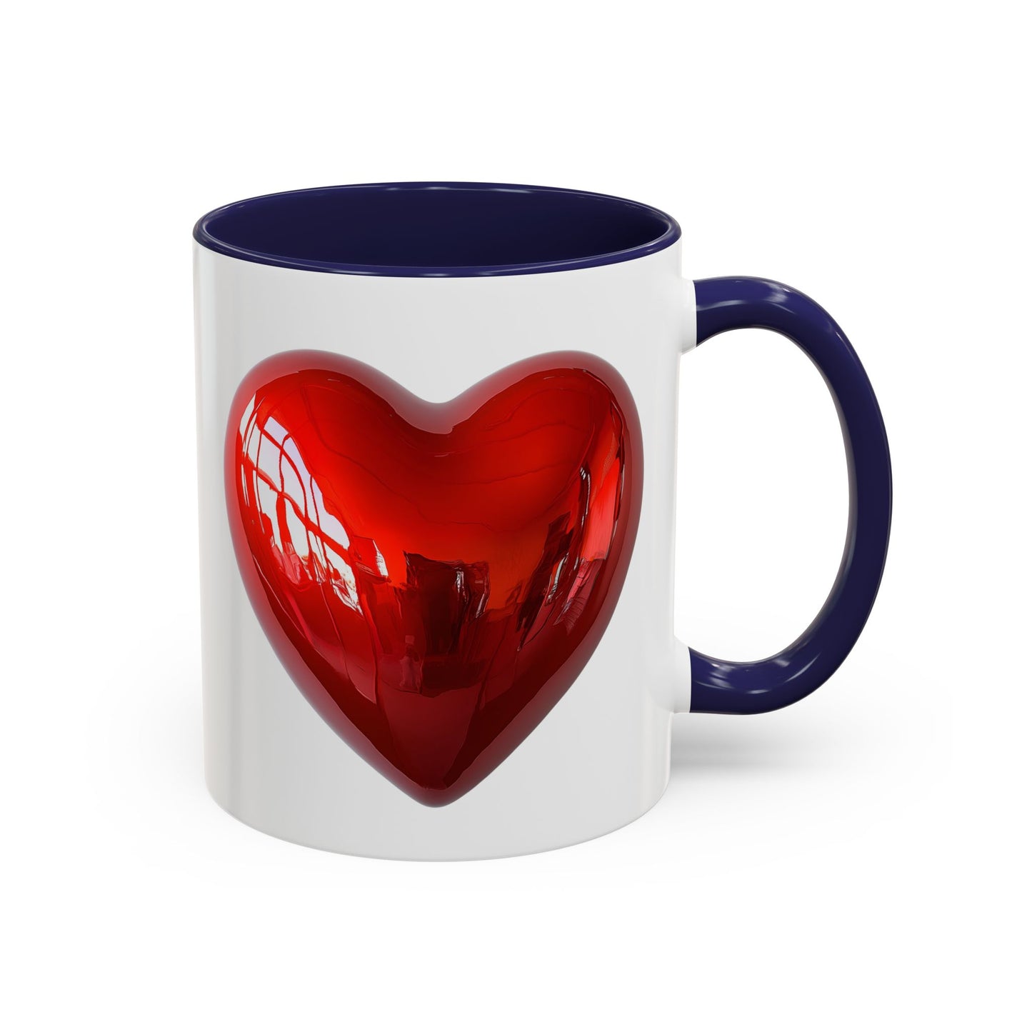 Heart-Shaped Accent Coffee Mug, Perfect Gift for Valentine's Day, Love/Anniversary