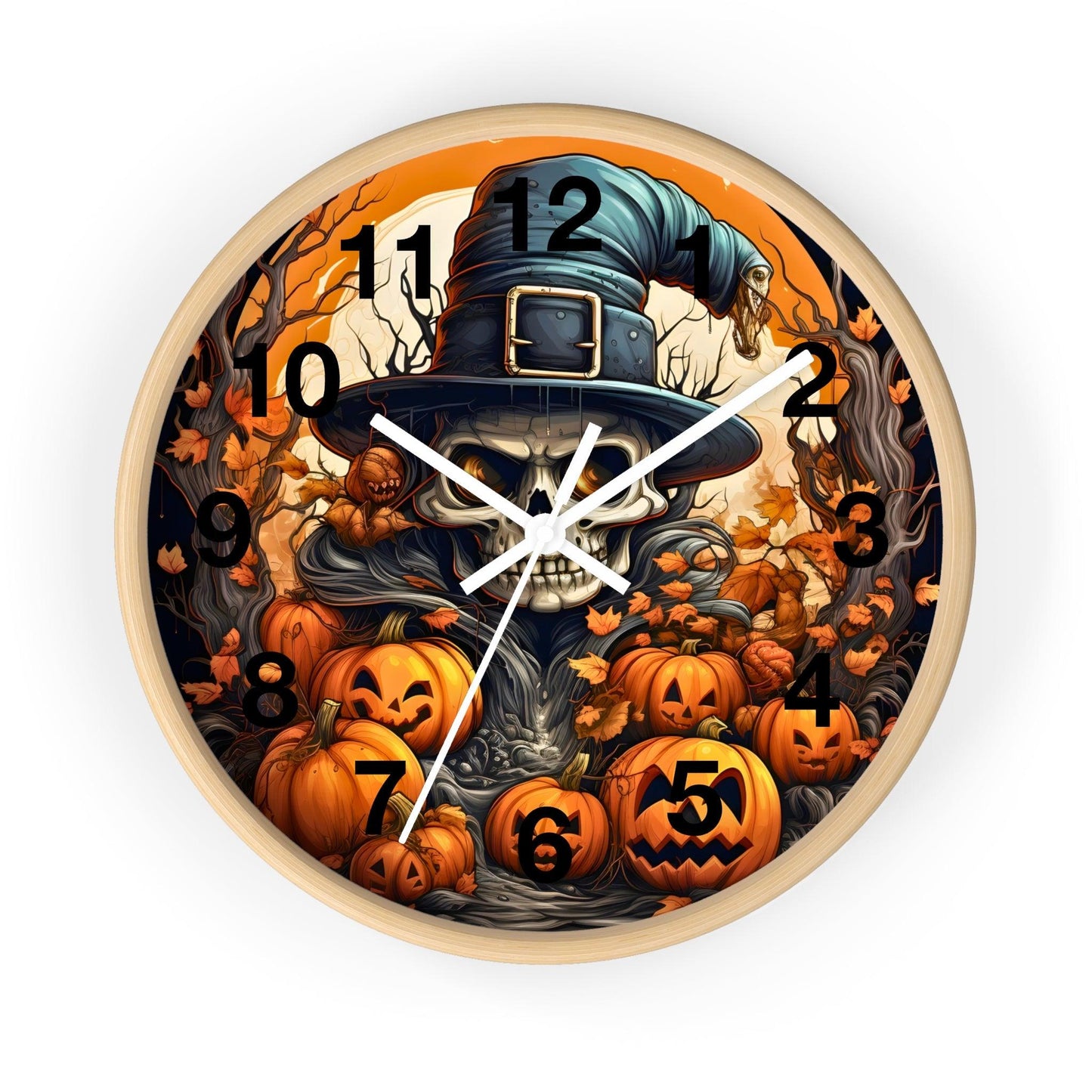 Halloween Ghost Wall Clock Halloween Wall Clocks Home Decor Halloween Clock Fall Clock Halloween Decor - Giftsmojo