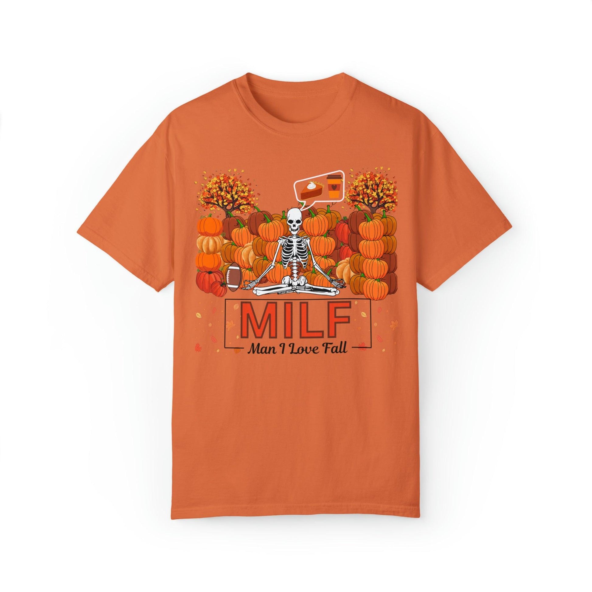 MILF Man I love Fall Gift for Fall Funny Fall Shirts Gift Pumpkin Comfort Colors Shirt - Giftsmojo