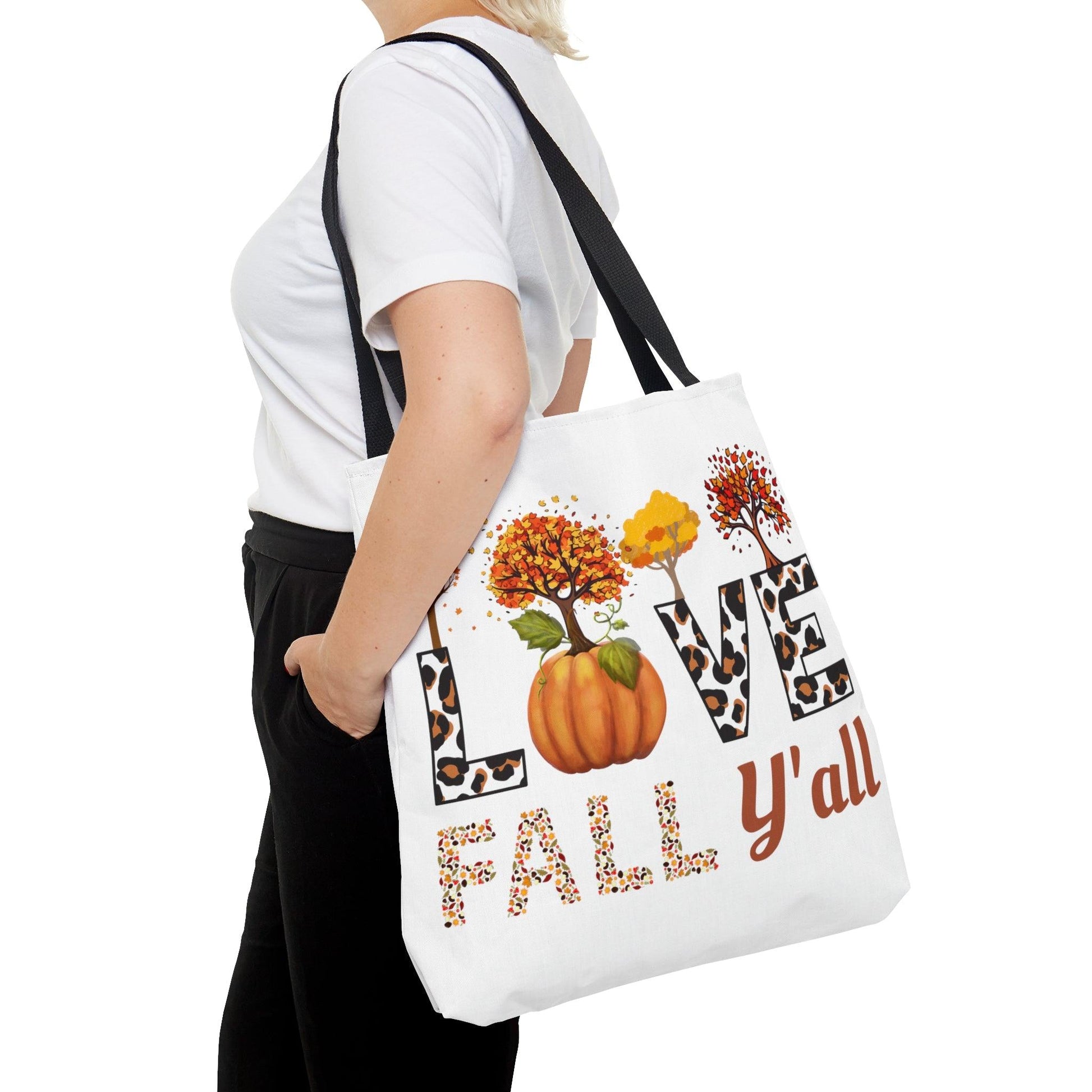 Love Fall Pumpkin Tote Bag Cute Market Bag, Eco Friendly Grocery Bag - Aesthetic Bag, Fall Tote Bag, Mom Bag Canvas Bag Pumpkin spice latte - Giftsmojo